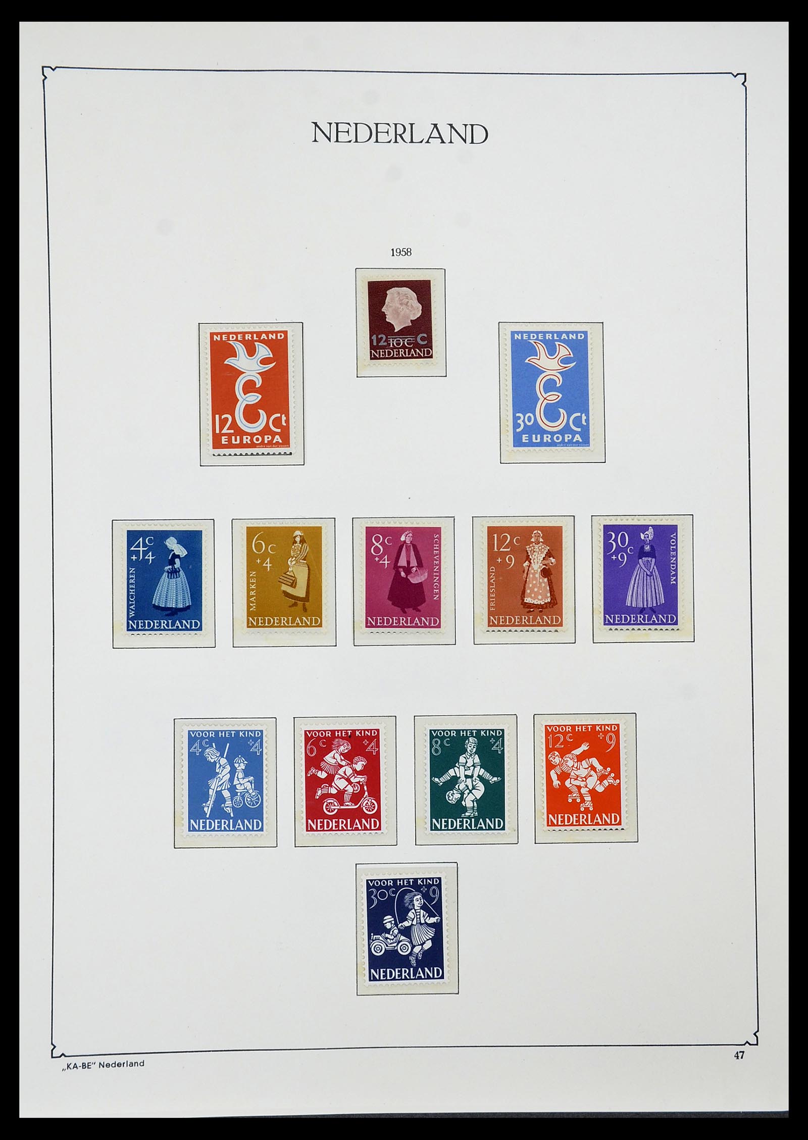 34590 044 - Postzegelverzameling 34590 Nederland 1900-1986.