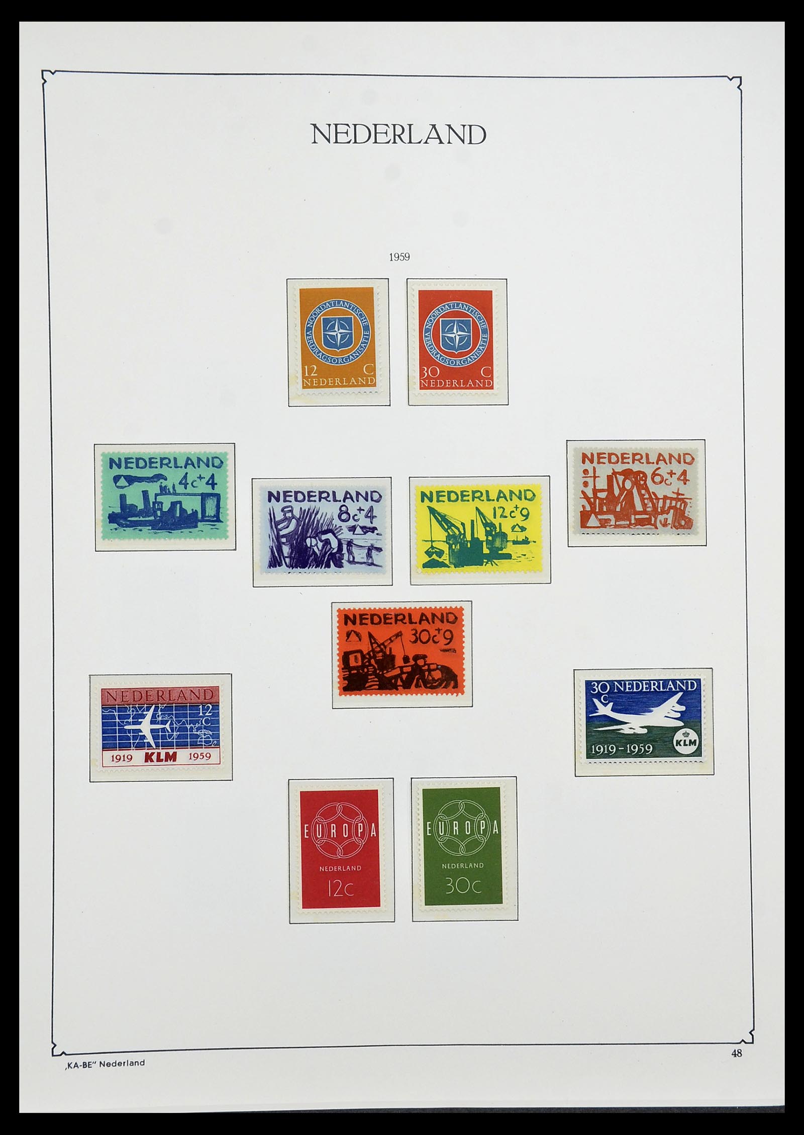 34590 045 - Postzegelverzameling 34590 Nederland 1900-1986.