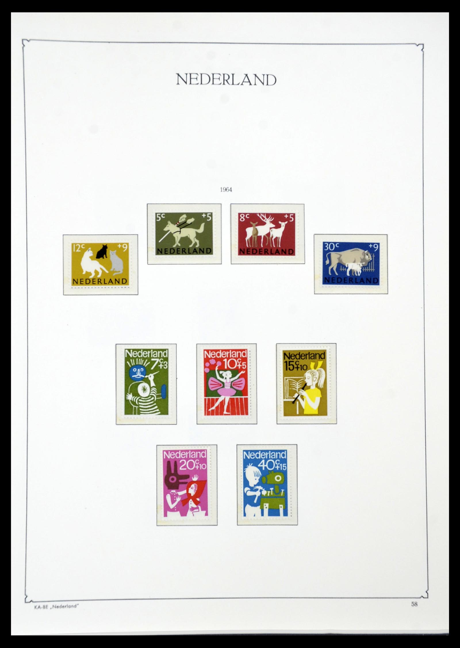 34590 055 - Postzegelverzameling 34590 Nederland 1900-1986.