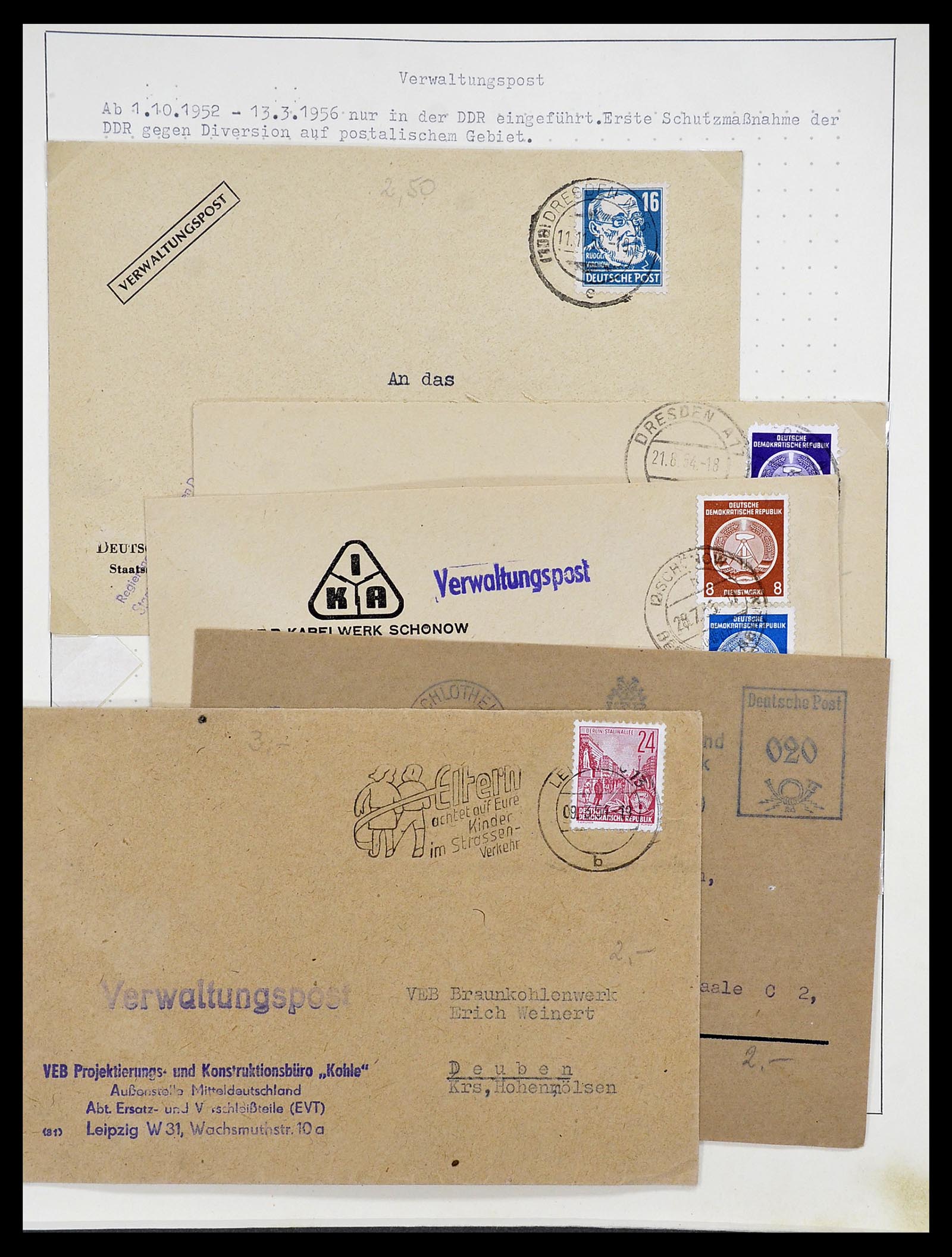 34591 002 - Postzegelverzameling 34591 DDR dienst 1948-1985.