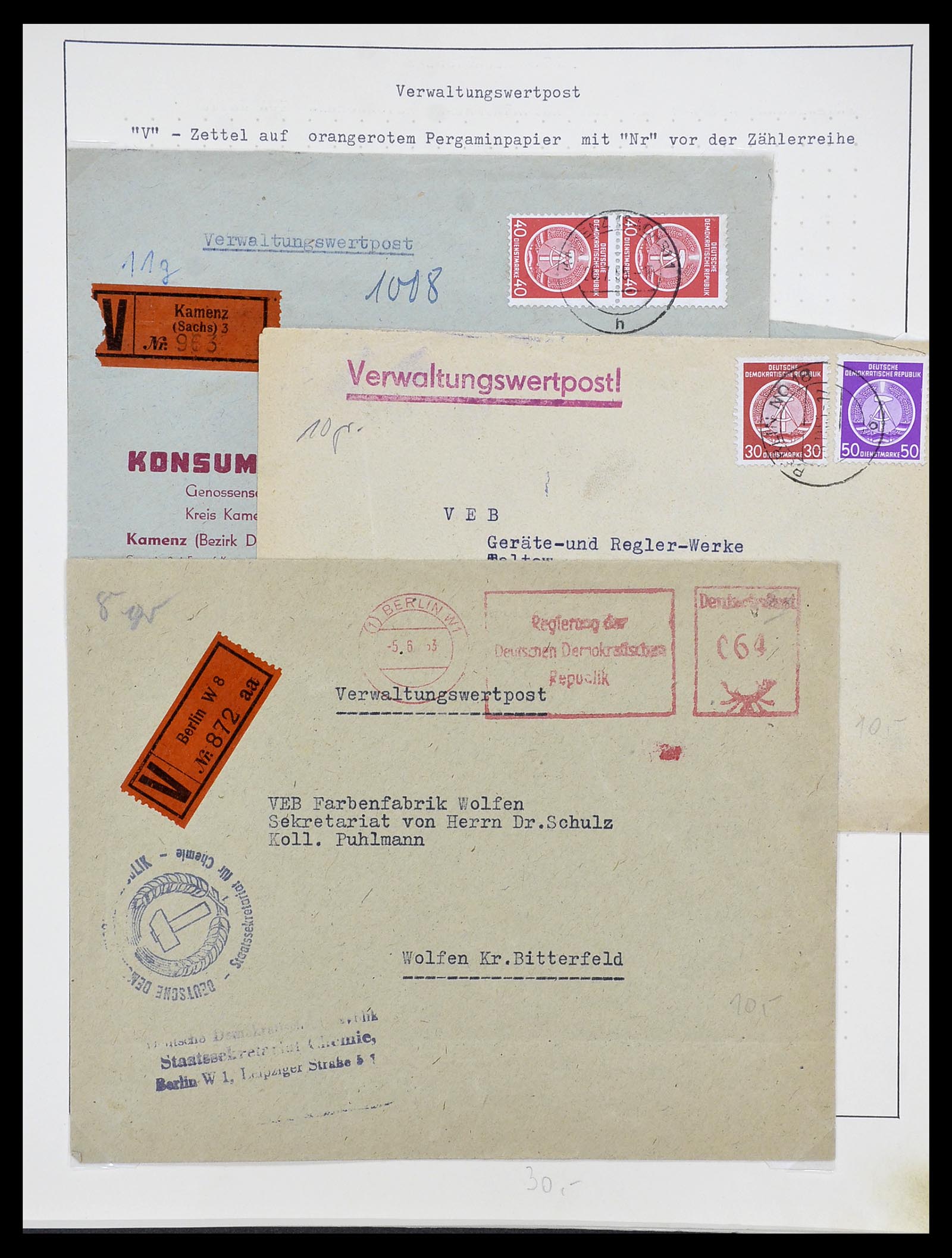 34591 005 - Stamp Collection 34591 GDR service 1948-1985.