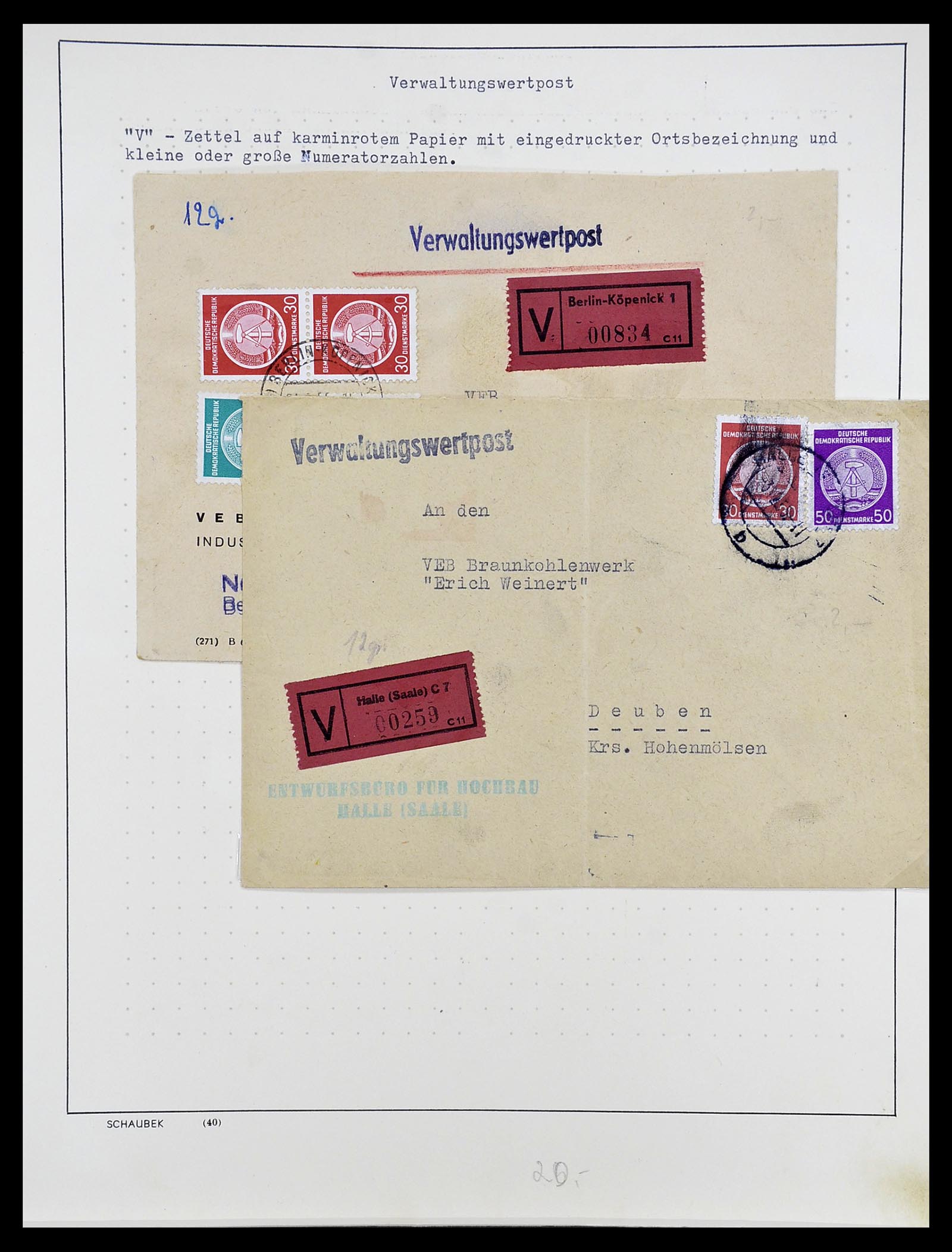 34591 007 - Stamp Collection 34591 GDR service 1948-1985.