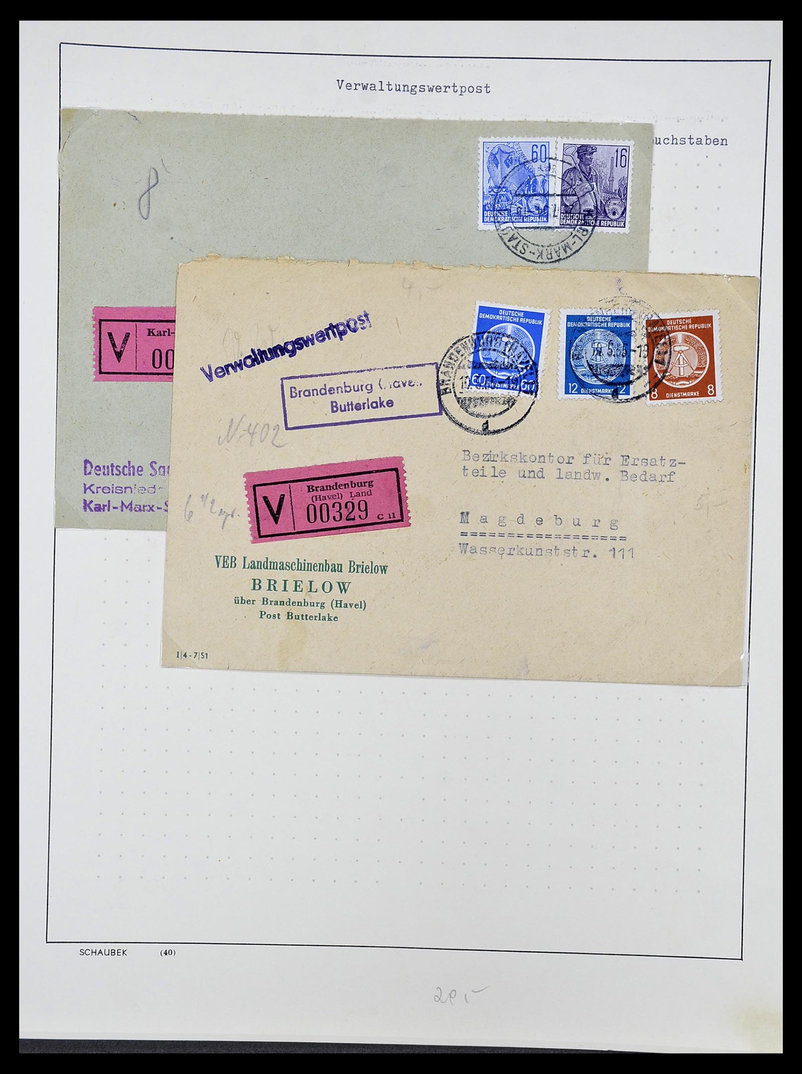 34591 010 - Stamp Collection 34591 GDR service 1948-1985.