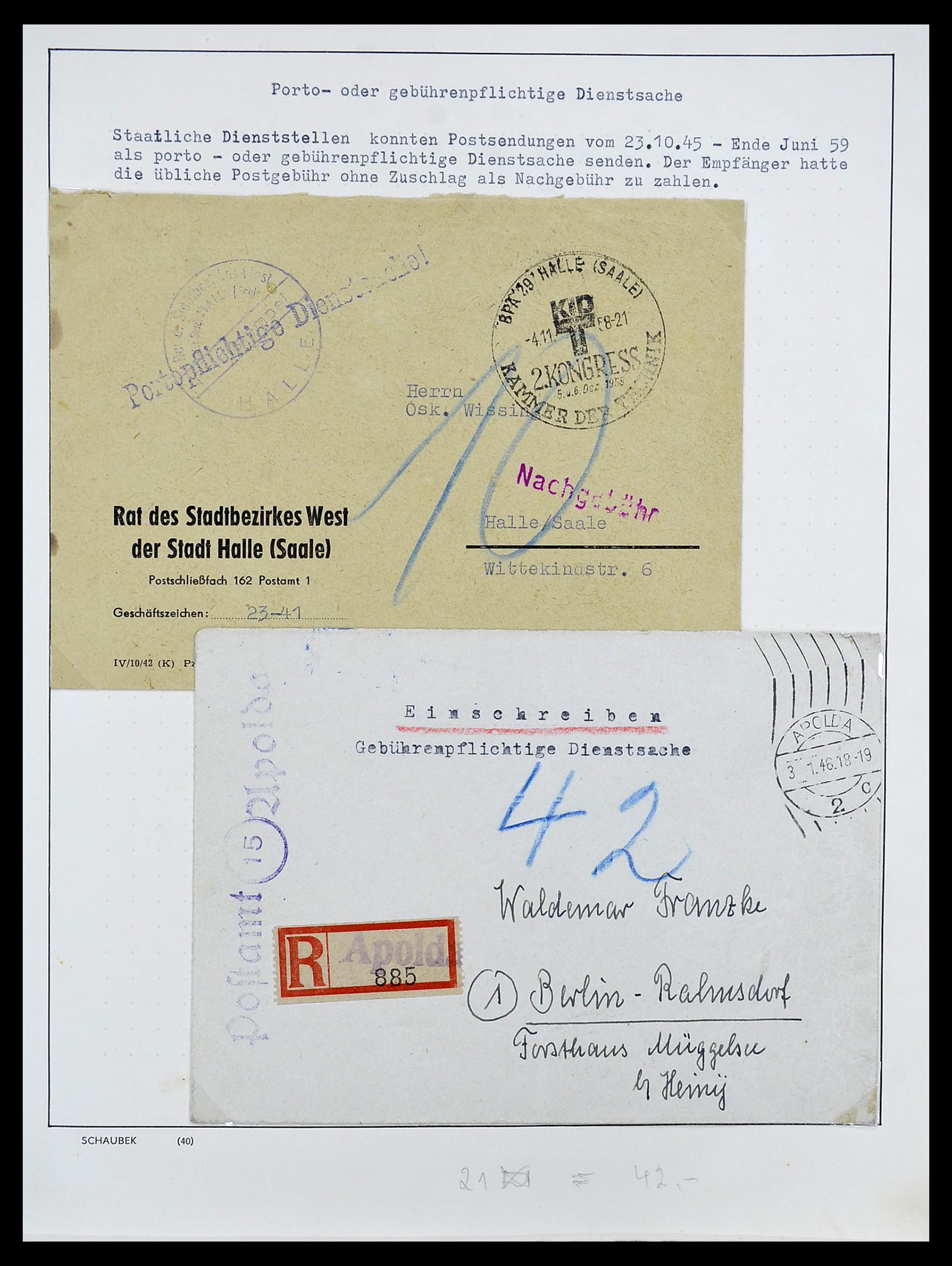 34591 012 - Postzegelverzameling 34591 DDR dienst 1948-1985.