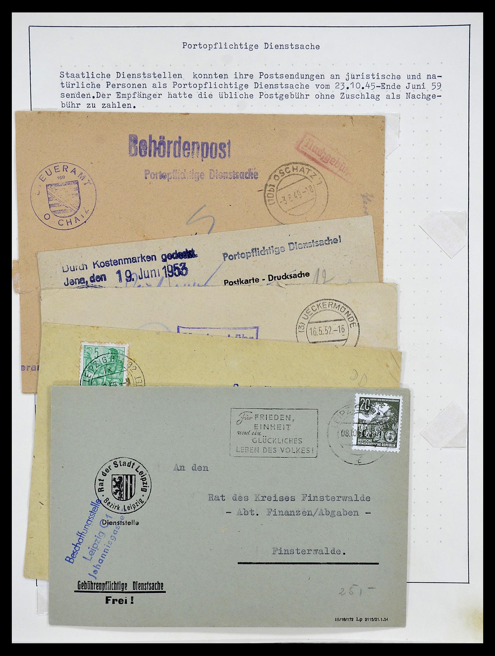 34591 013 - Postzegelverzameling 34591 DDR dienst 1948-1985.