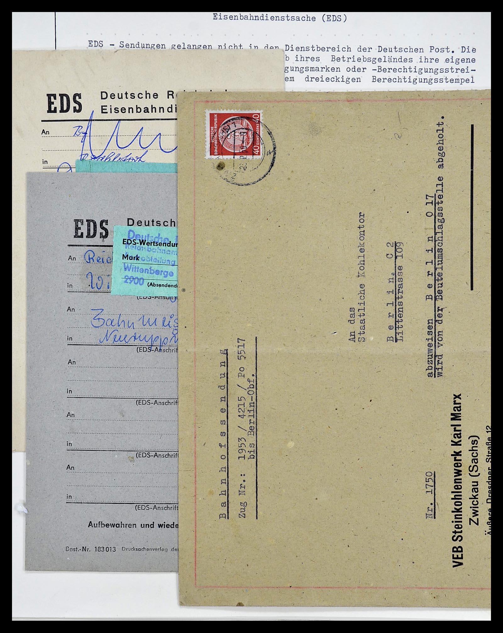 34591 037 - Postzegelverzameling 34591 DDR dienst 1948-1985.