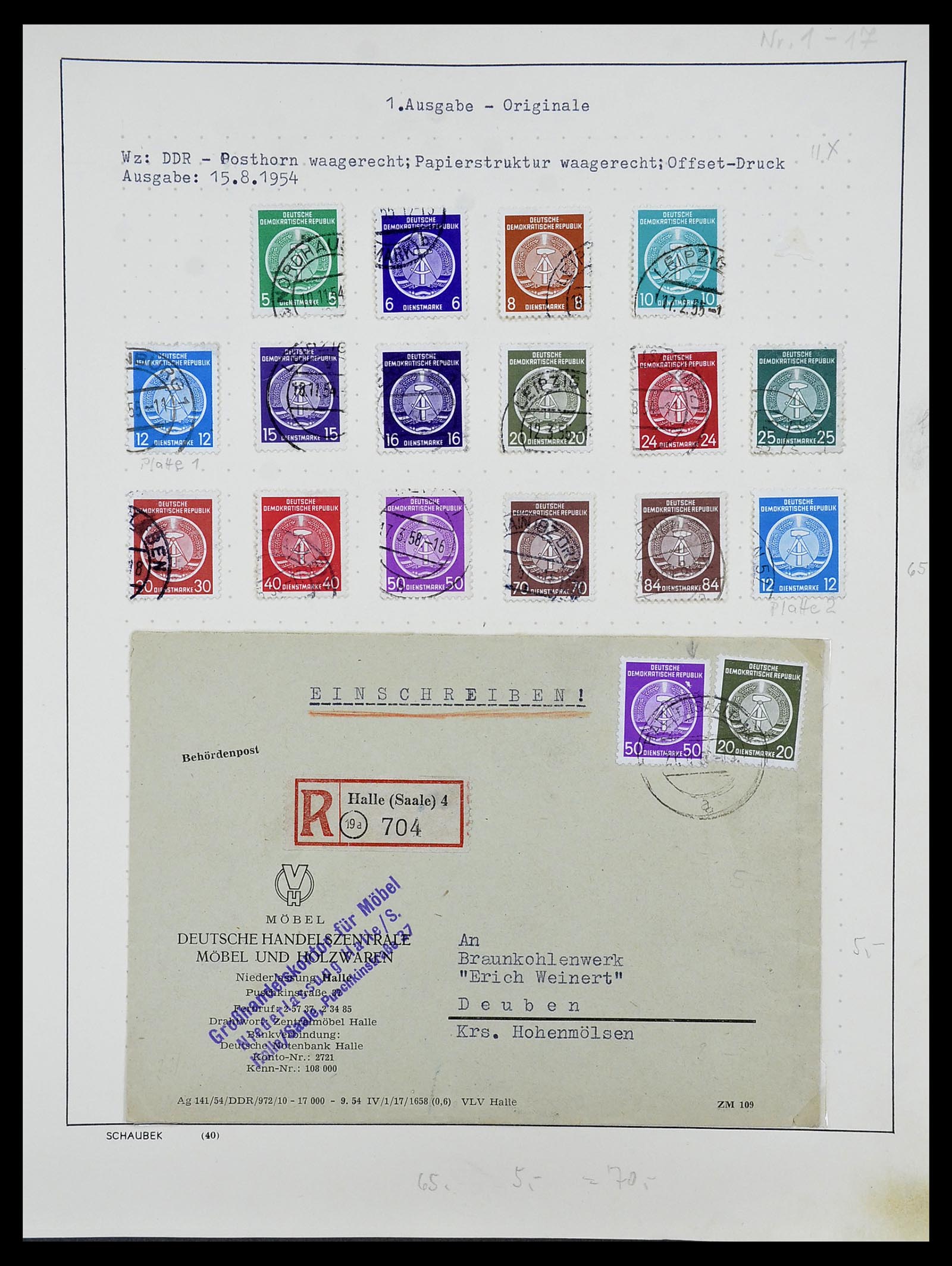 34591 039 - Postzegelverzameling 34591 DDR dienst 1948-1985.