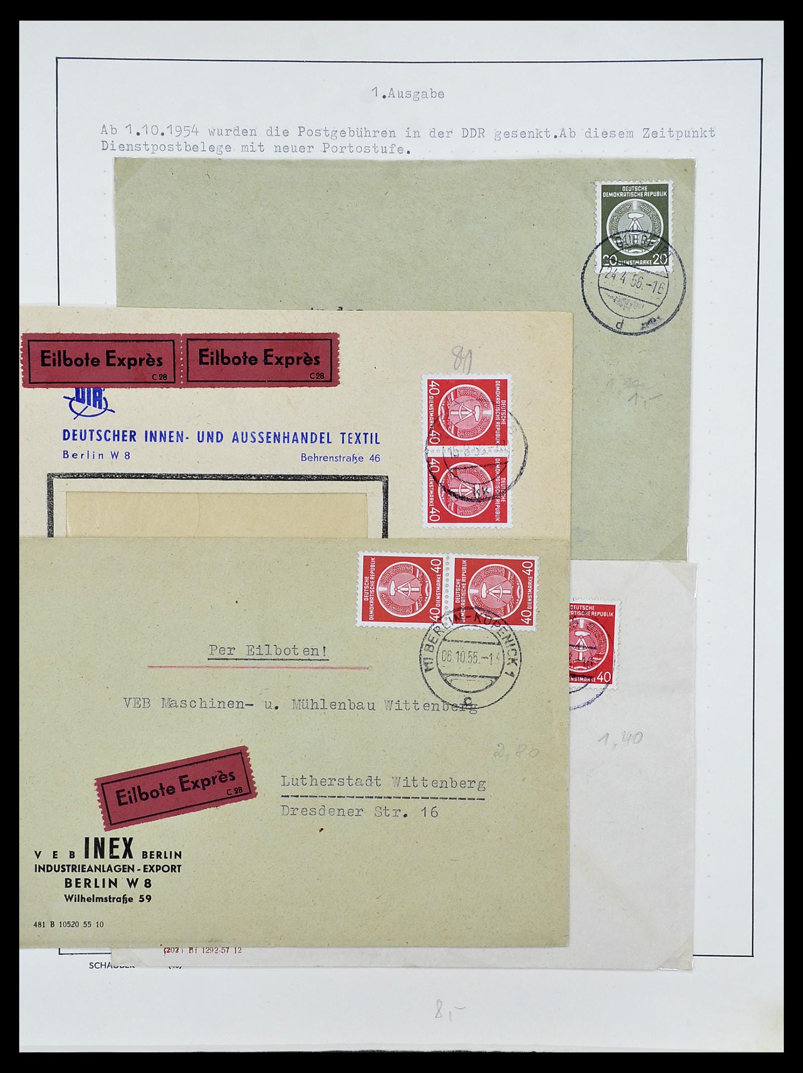 34591 044 - Postzegelverzameling 34591 DDR dienst 1948-1985.