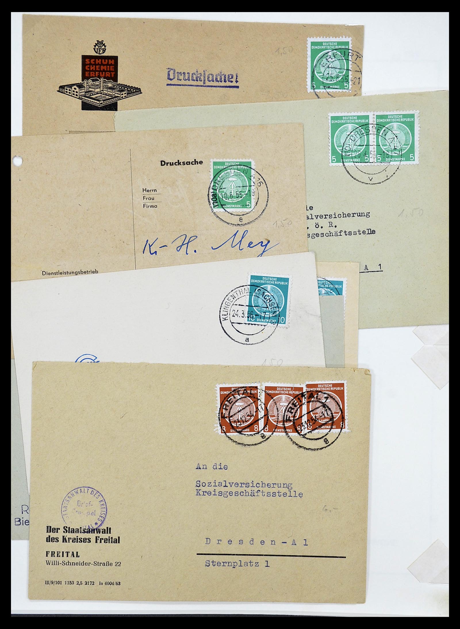 34591 045 - Postzegelverzameling 34591 DDR dienst 1948-1985.