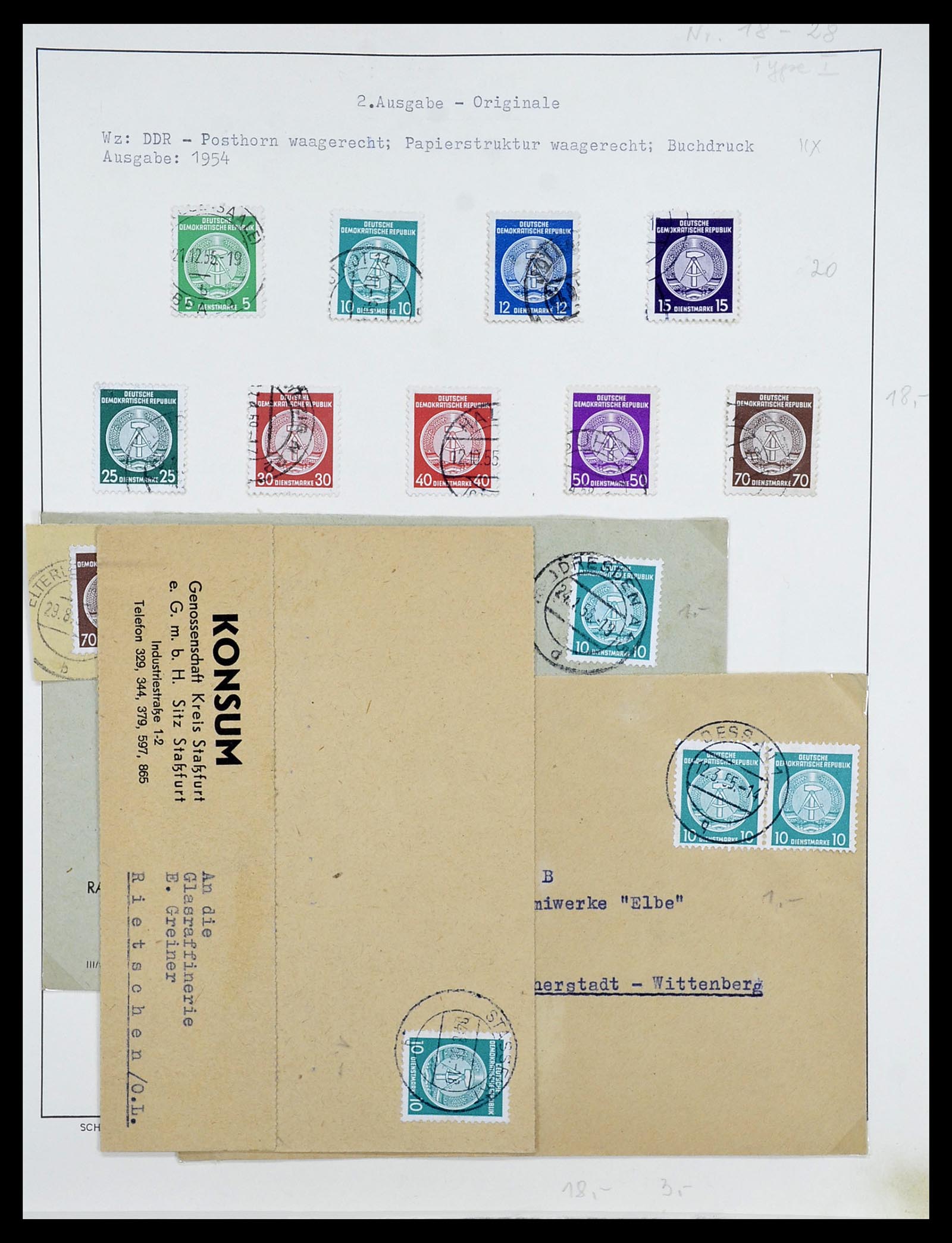 34591 050 - Postzegelverzameling 34591 DDR dienst 1948-1985.