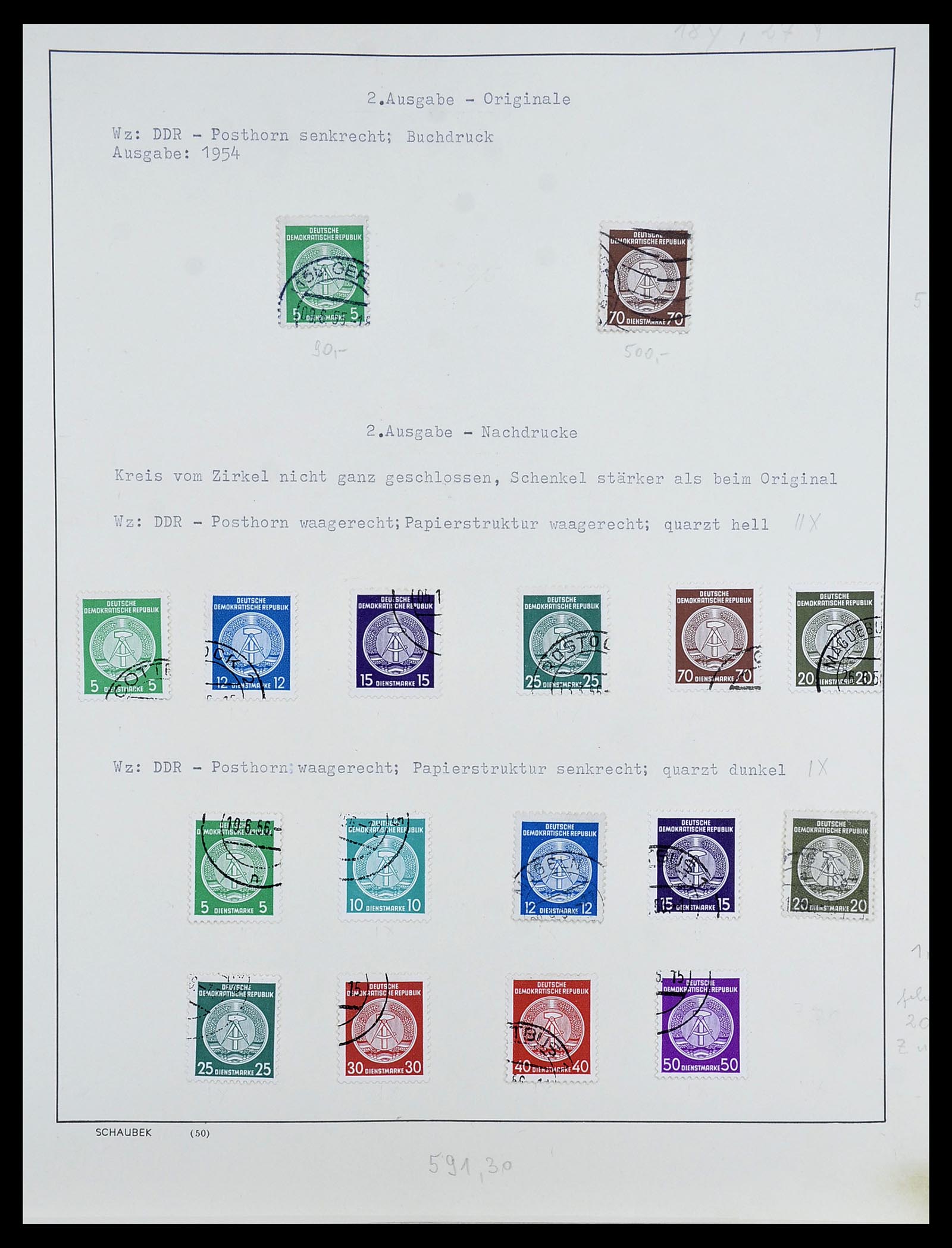 34591 051 - Postzegelverzameling 34591 DDR dienst 1948-1985.