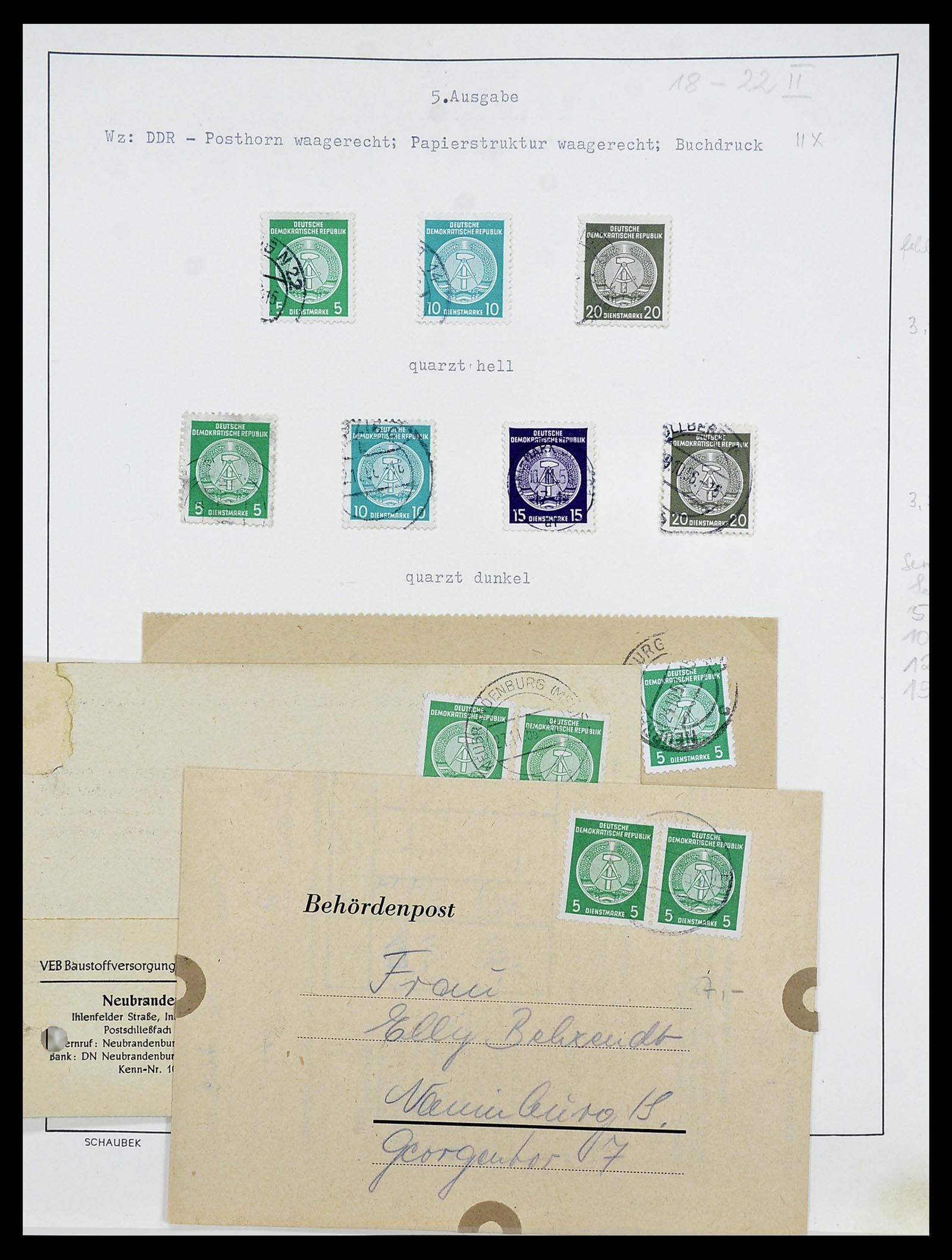 34591 056 - Postzegelverzameling 34591 DDR dienst 1948-1985.