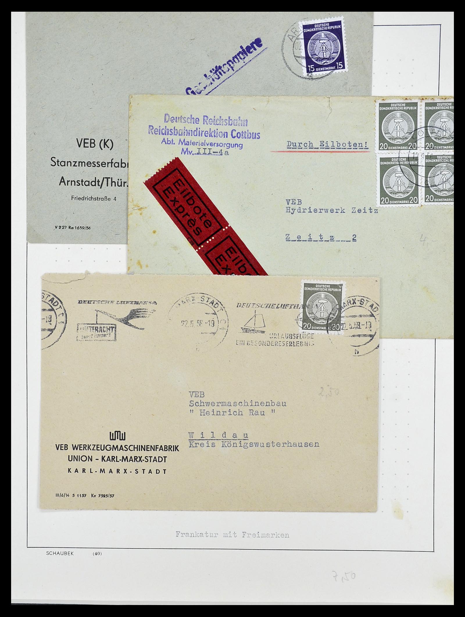 34591 058 - Postzegelverzameling 34591 DDR dienst 1948-1985.