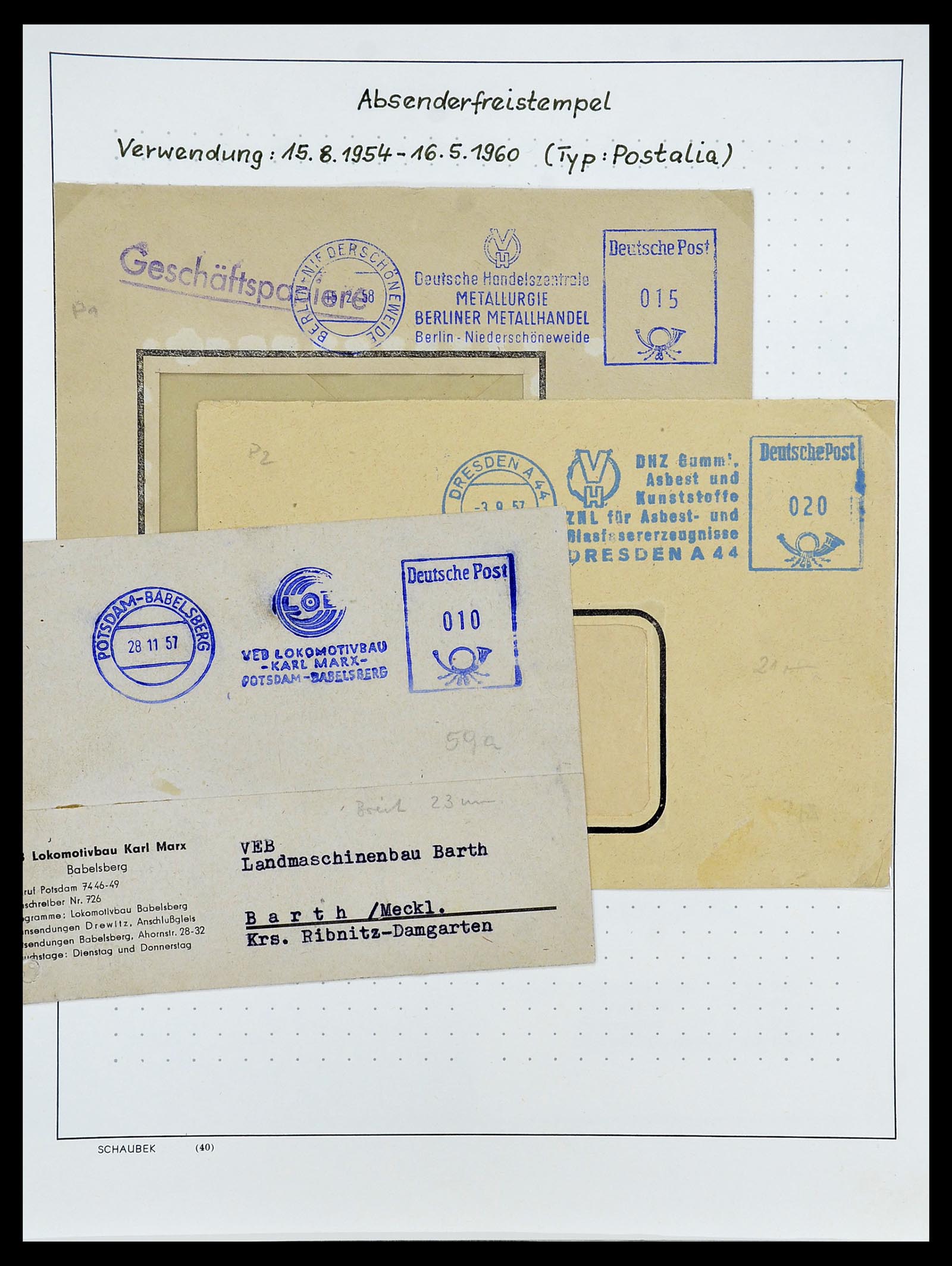 34591 101 - Stamp Collection 34591 GDR service 1948-1985.