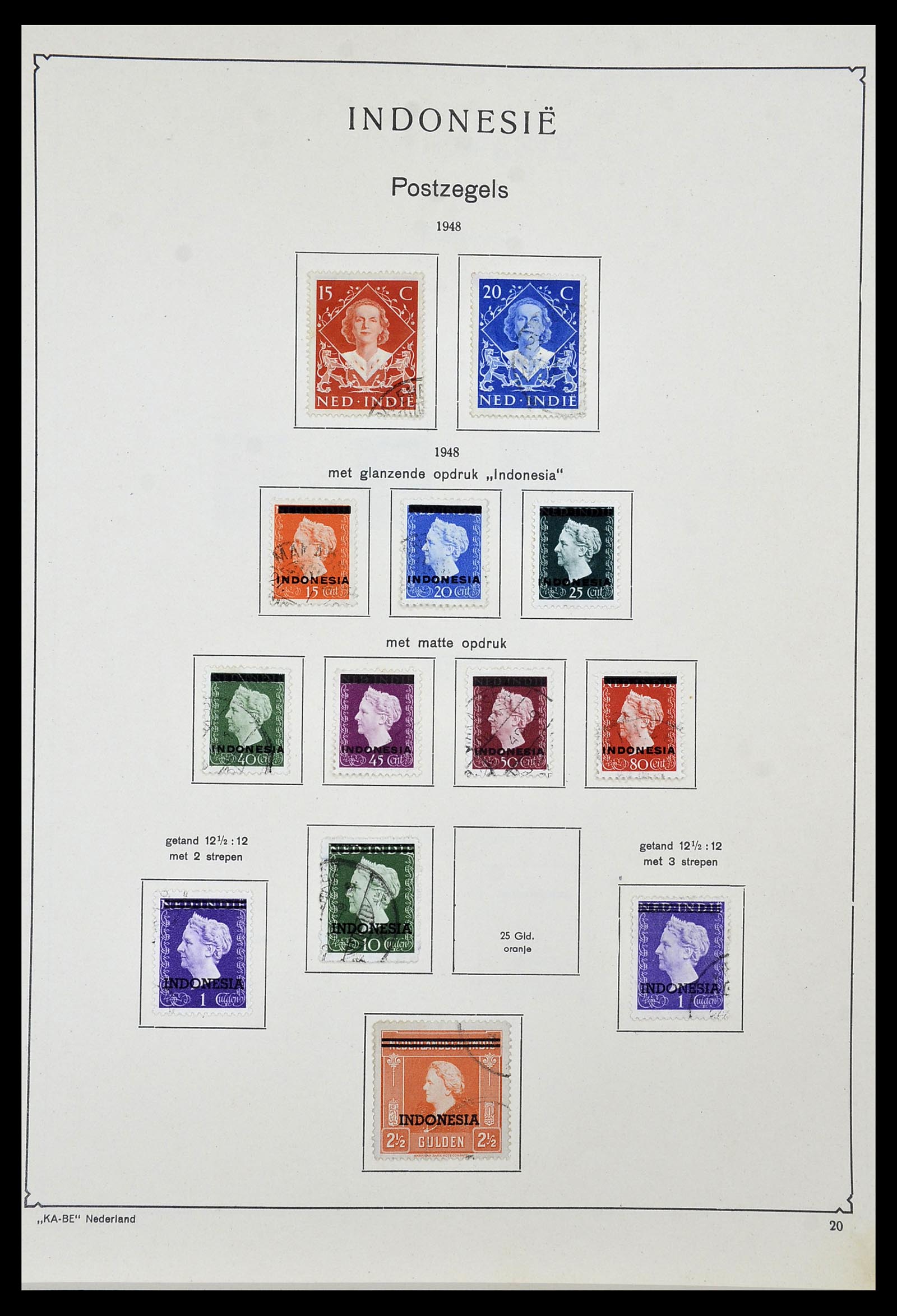34592 035 - Stamp Collection 34592 Dutch east Indies and Indonesia 1864-1963.