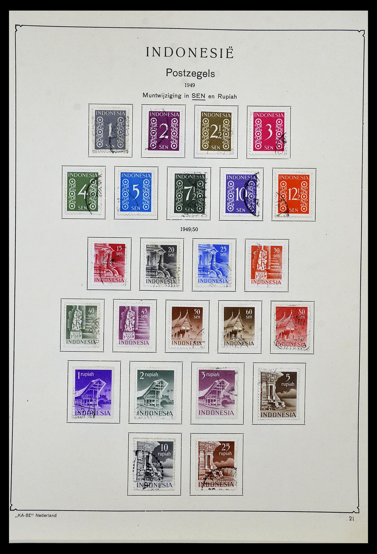 34592 037 - Stamp Collection 34592 Dutch east Indies and Indonesia 1864-1963.