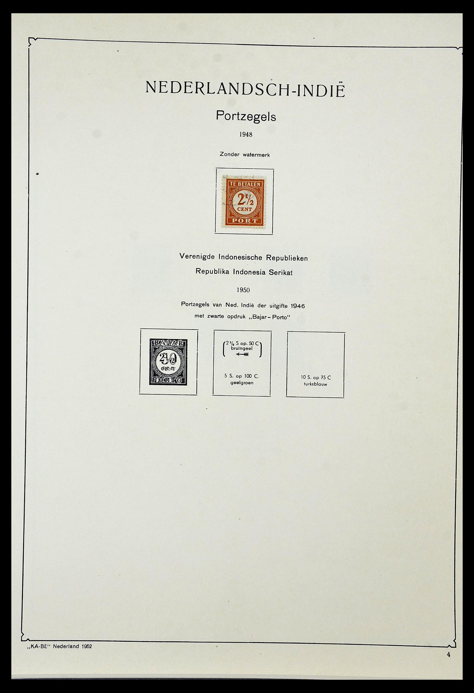 34592 060 - Postzegelverzameling 34592 Nederlands Indië en Indonesië 1864-1963.