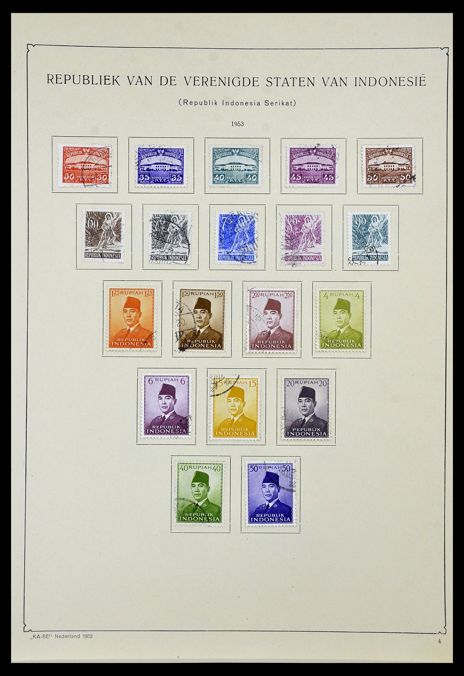 34592 077 - Stamp Collection 34592 Dutch east Indies and Indonesia 1864-1963.