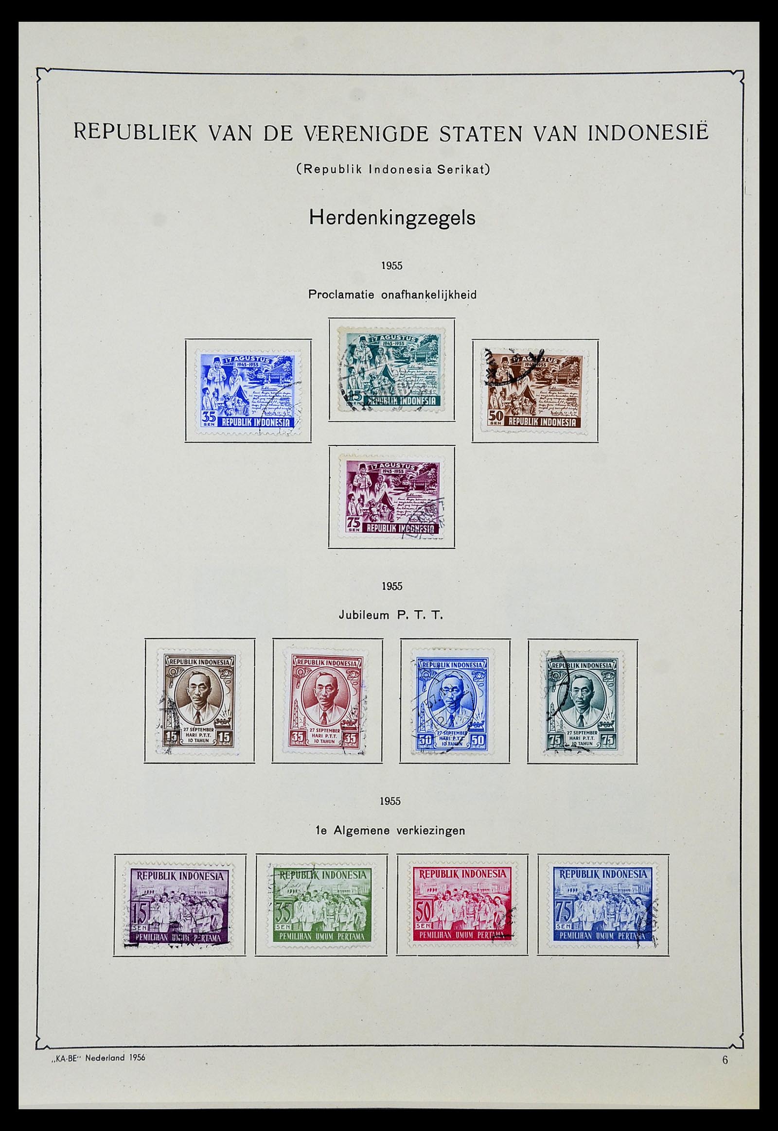 34592 079 - Postzegelverzameling 34592 Nederlands Indië en Indonesië 1864-1963.