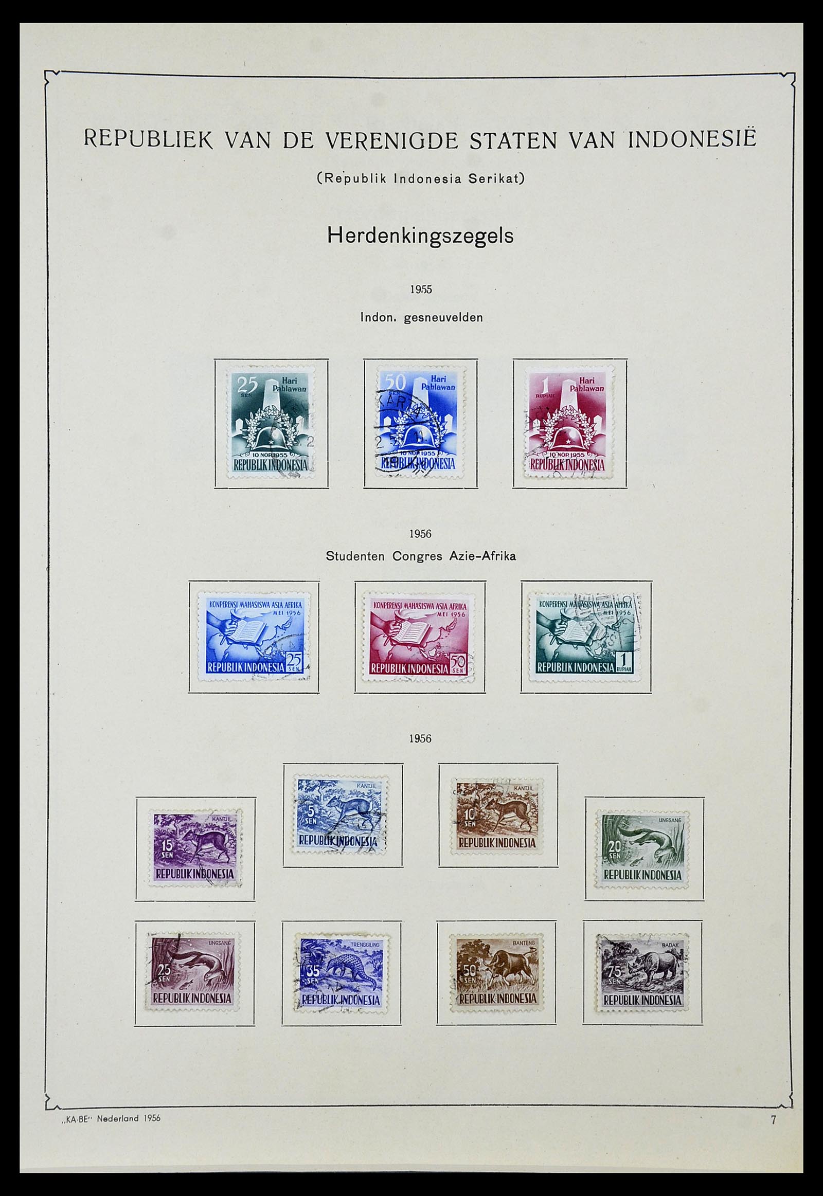 34592 080 - Postzegelverzameling 34592 Nederlands Indië en Indonesië 1864-1963.