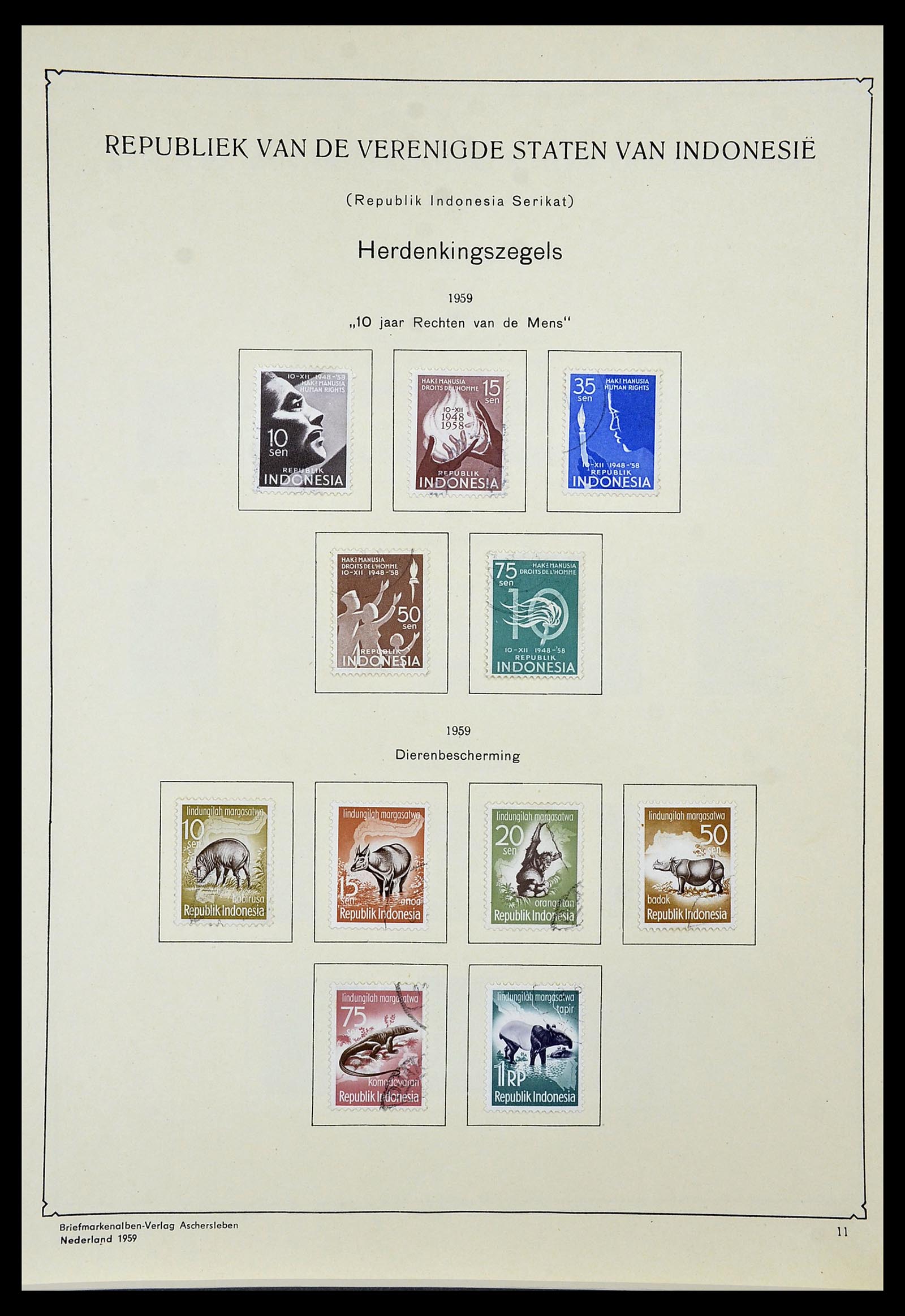 34592 084 - Postzegelverzameling 34592 Nederlands Indië en Indonesië 1864-1963.