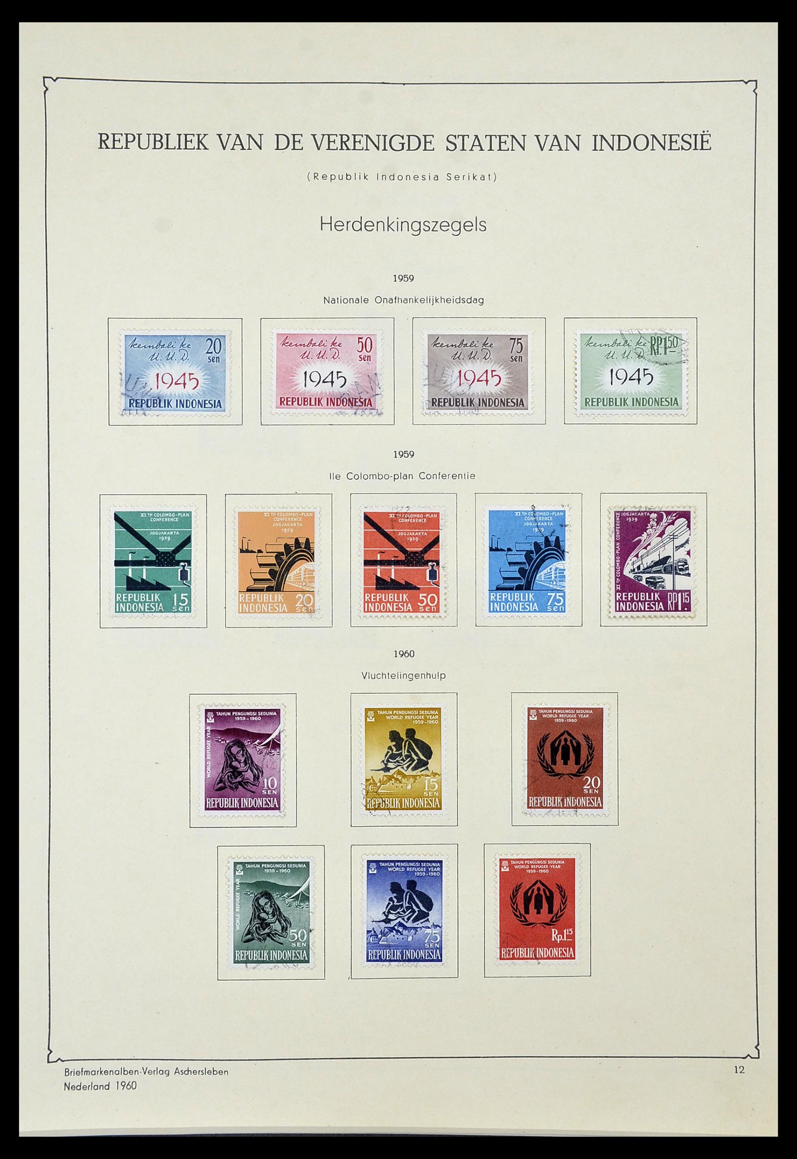 34592 085 - Postzegelverzameling 34592 Nederlands Indië en Indonesië 1864-1963.