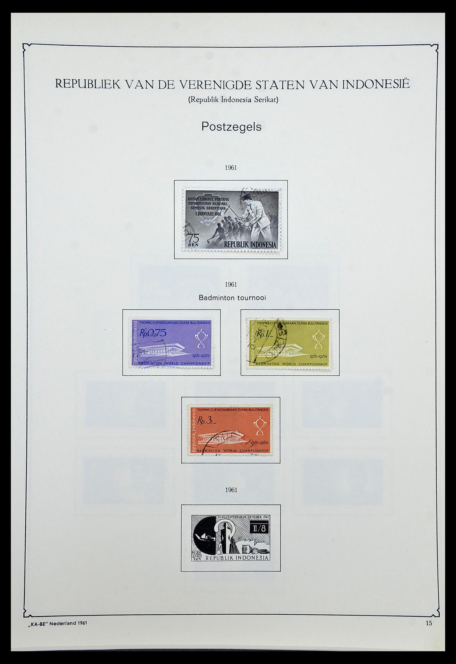 34592 091 - Postzegelverzameling 34592 Nederlands Indië en Indonesië 1864-1963.