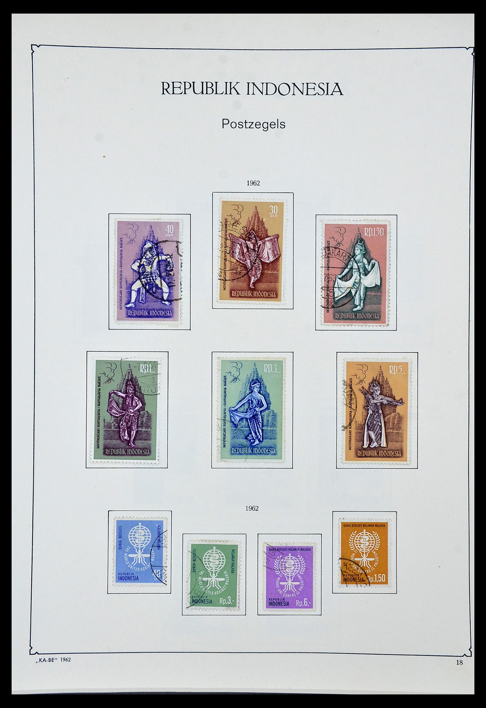 34592 094 - Postzegelverzameling 34592 Nederlands Indië en Indonesië 1864-1963.