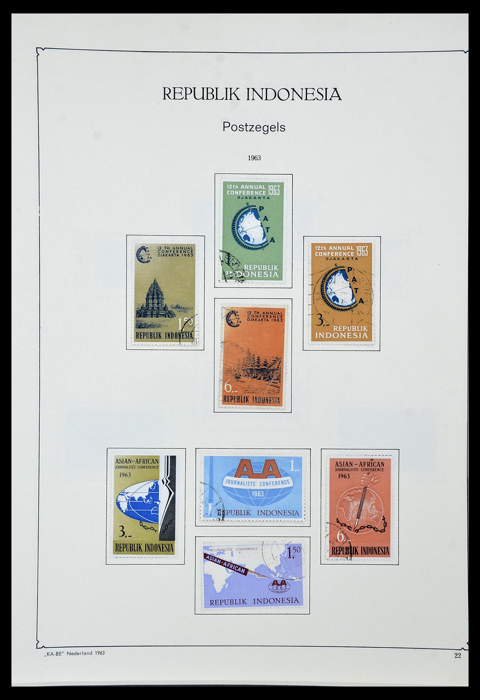 34592 098 - Postzegelverzameling 34592 Nederlands Indië en Indonesië 1864-1963.