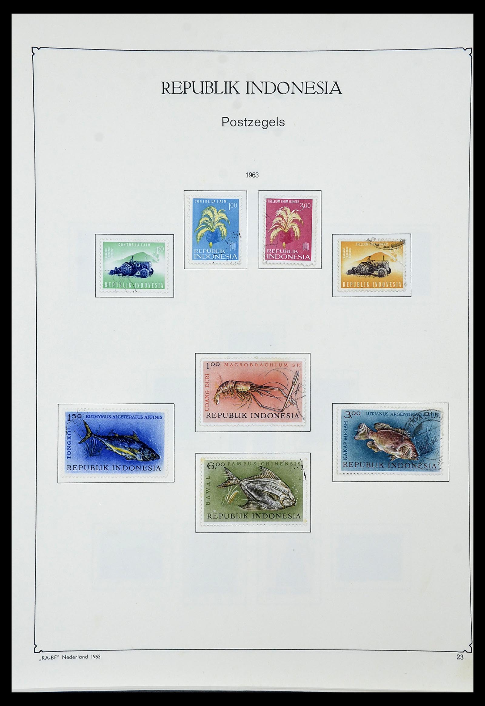 34592 099 - Postzegelverzameling 34592 Nederlands Indië en Indonesië 1864-1963.