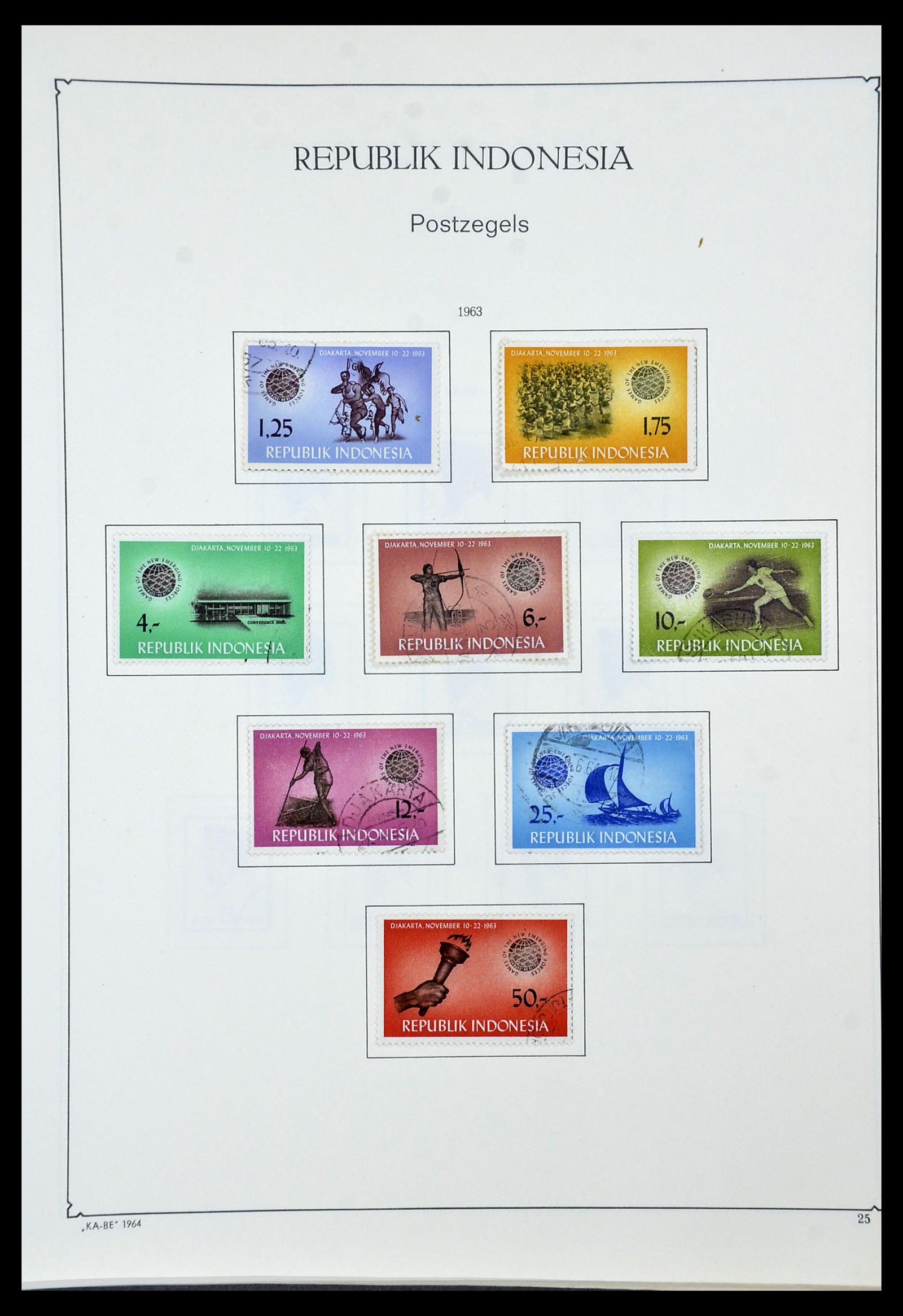 34592 101 - Postzegelverzameling 34592 Nederlands Indië en Indonesië 1864-1963.