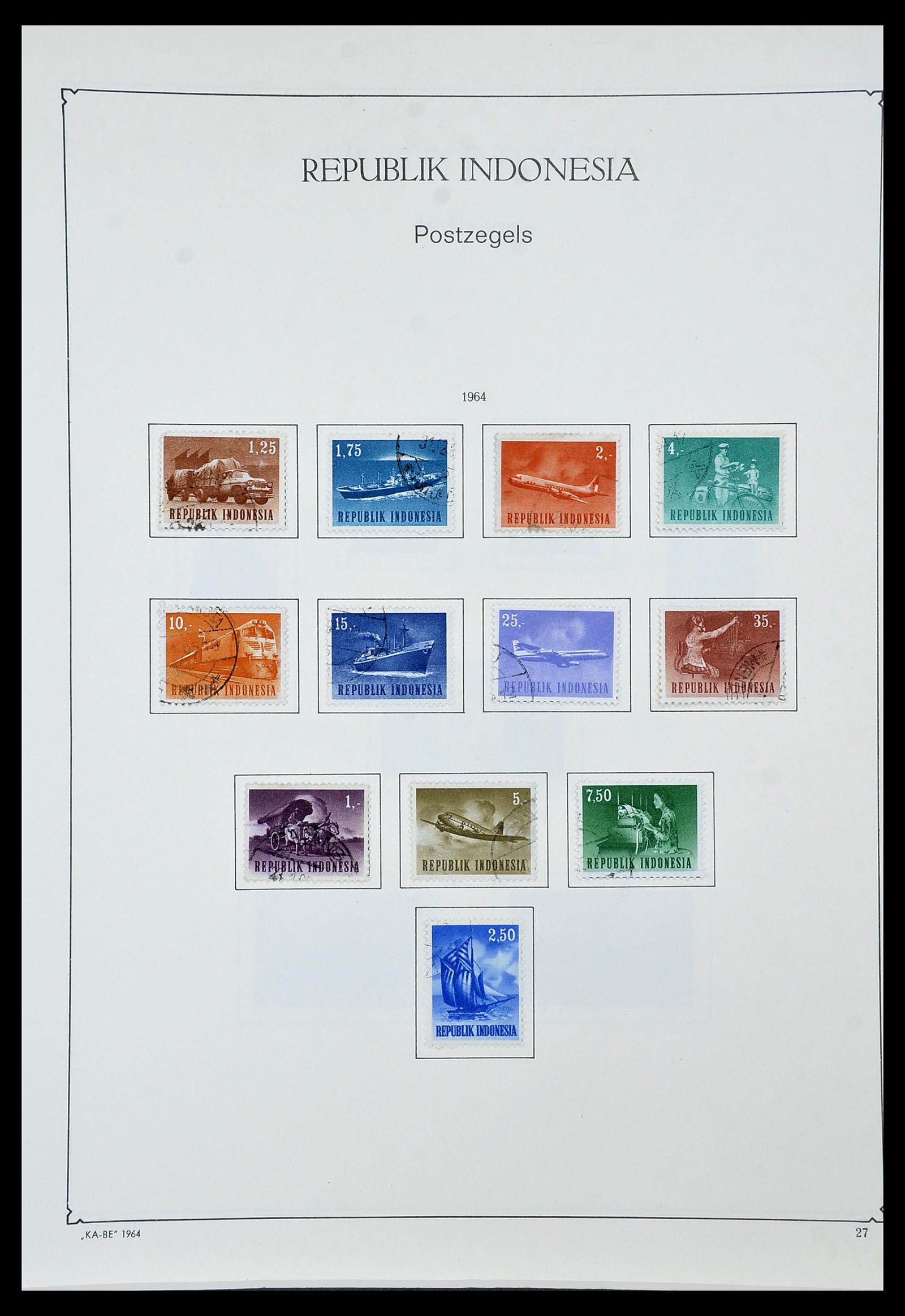 34592 103 - Postzegelverzameling 34592 Nederlands Indië en Indonesië 1864-1963.