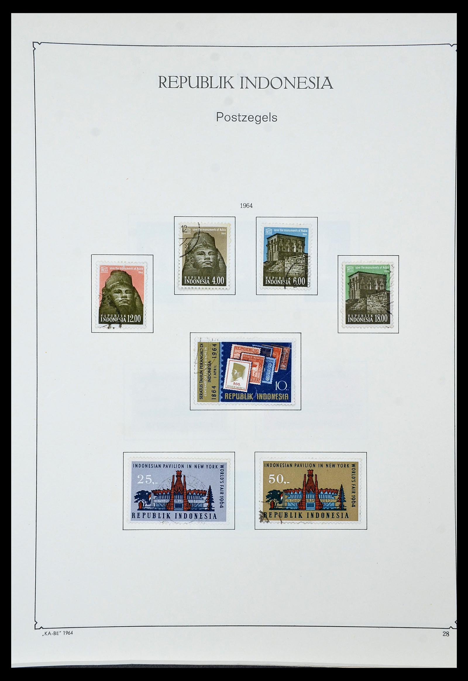 34592 104 - Postzegelverzameling 34592 Nederlands Indië en Indonesië 1864-1963.