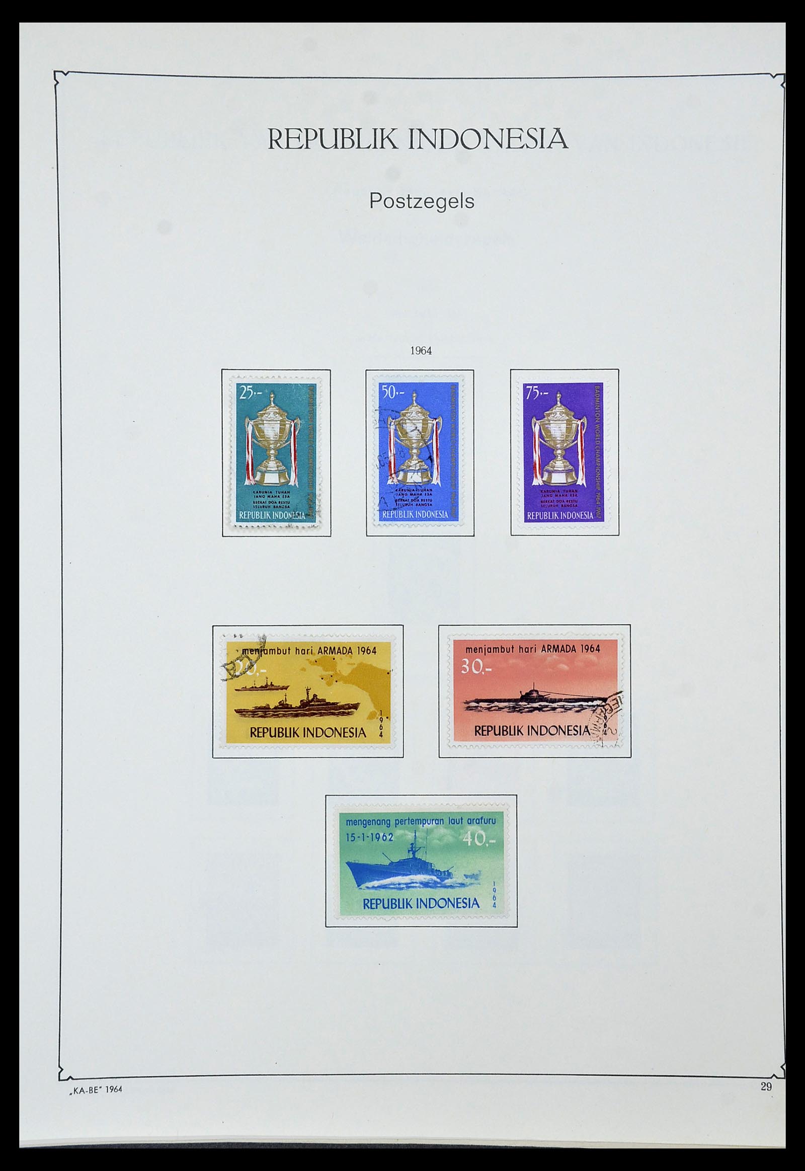 34592 105 - Postzegelverzameling 34592 Nederlands Indië en Indonesië 1864-1963.