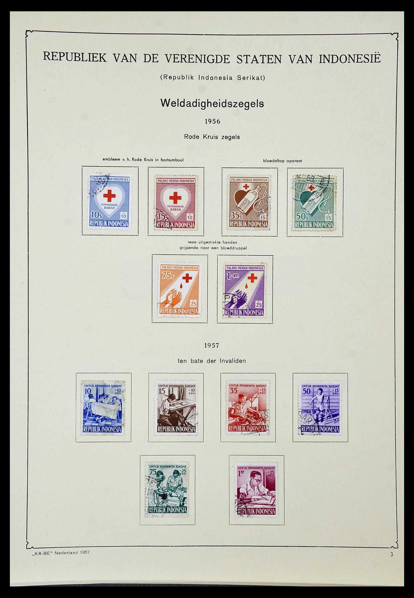 34592 108 - Postzegelverzameling 34592 Nederlands Indië en Indonesië 1864-1963.