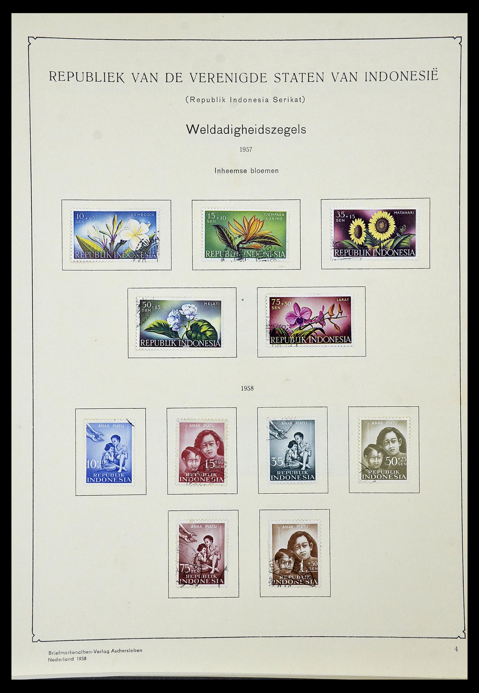 34592 109 - Postzegelverzameling 34592 Nederlands Indië en Indonesië 1864-1963.