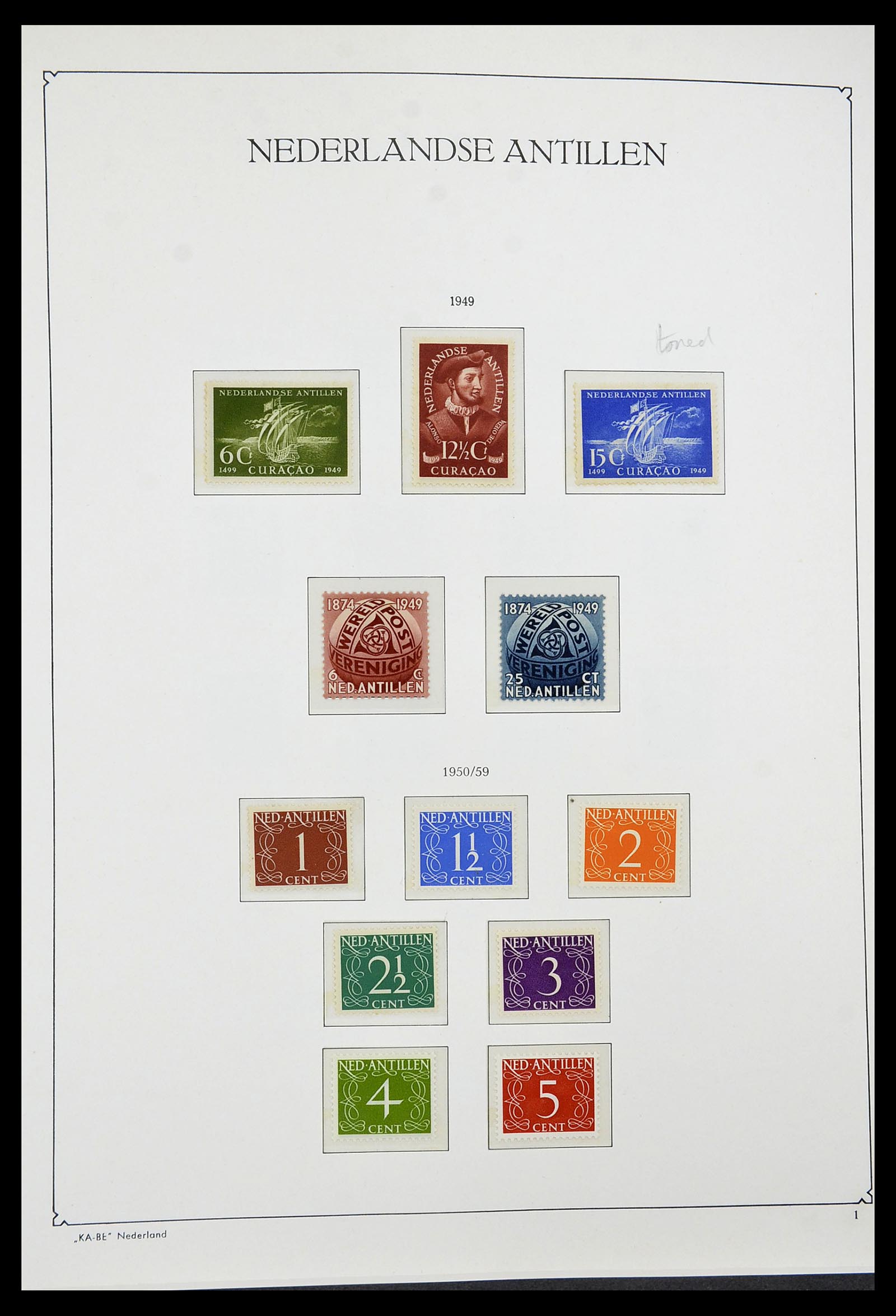 34593 001 - Postzegelverzameling 34593 Nederlandse Antillen 1949-2007.