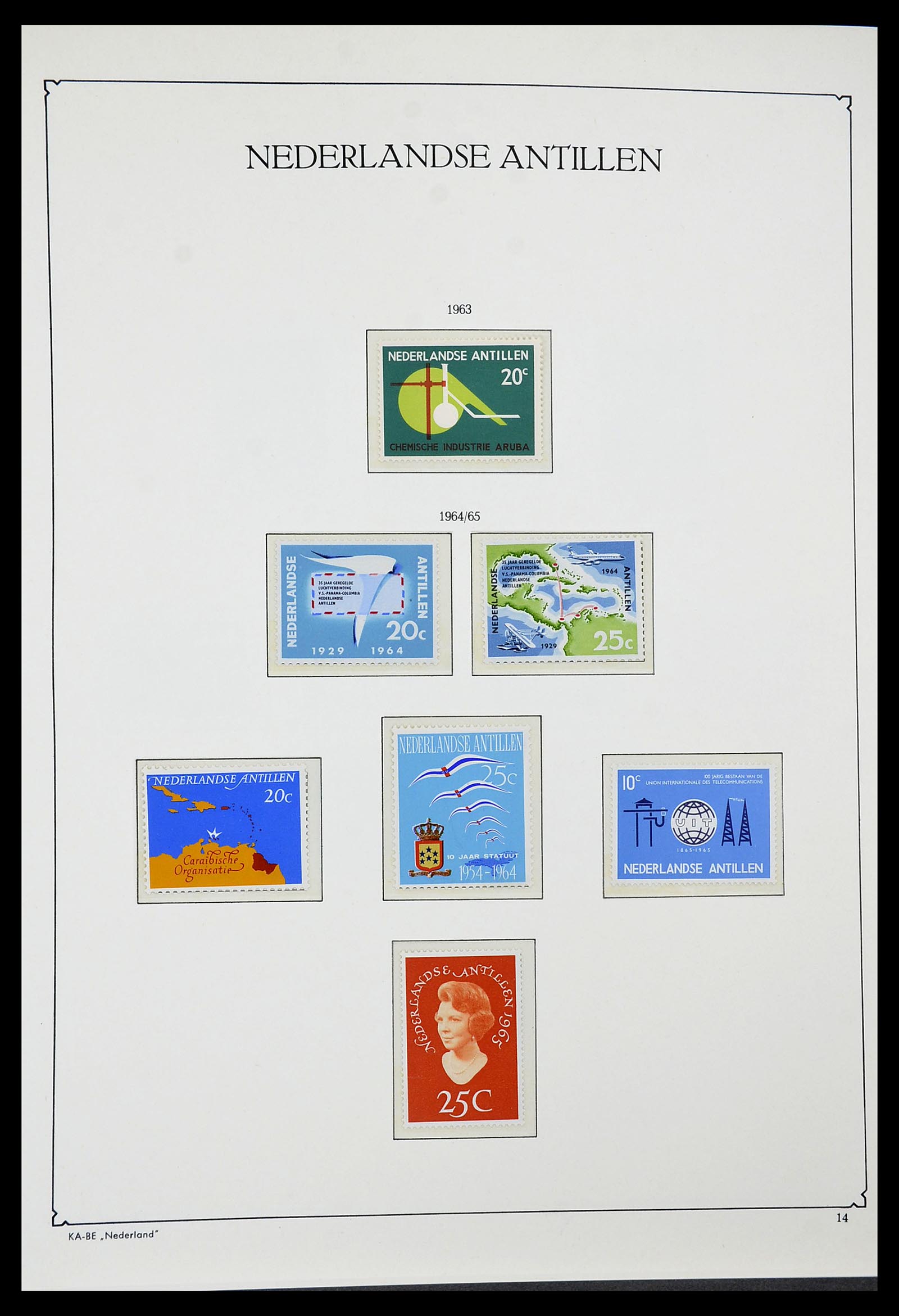 34593 014 - Postzegelverzameling 34593 Nederlandse Antillen 1949-2007.