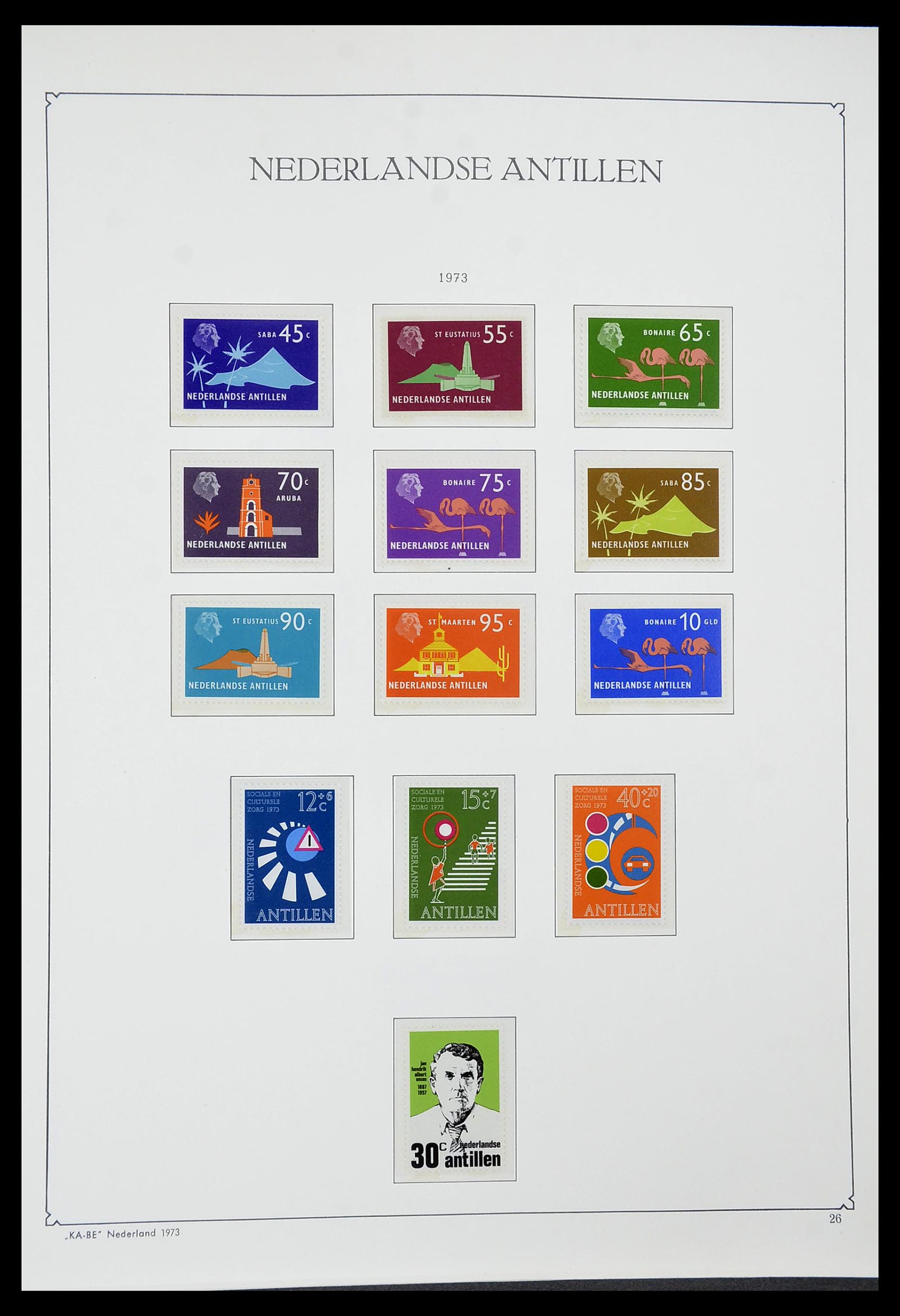 34593 026 - Postzegelverzameling 34593 Nederlandse Antillen 1949-2007.