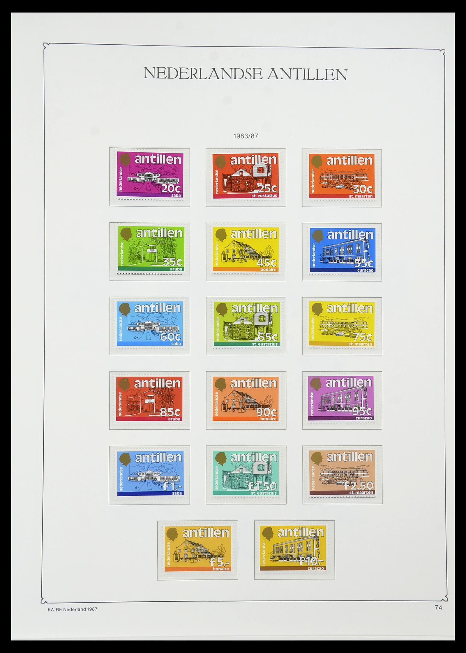 34593 074 - Postzegelverzameling 34593 Nederlandse Antillen 1949-2007.