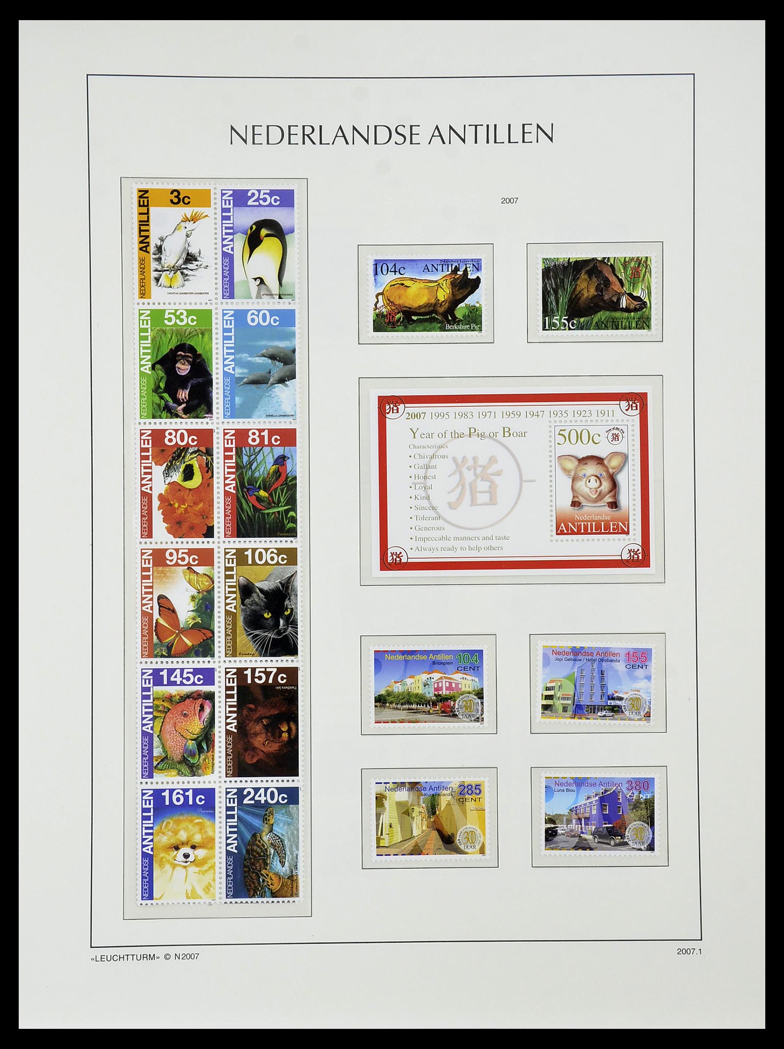 34593 180 - Postzegelverzameling 34593 Nederlandse Antillen 1949-2007.