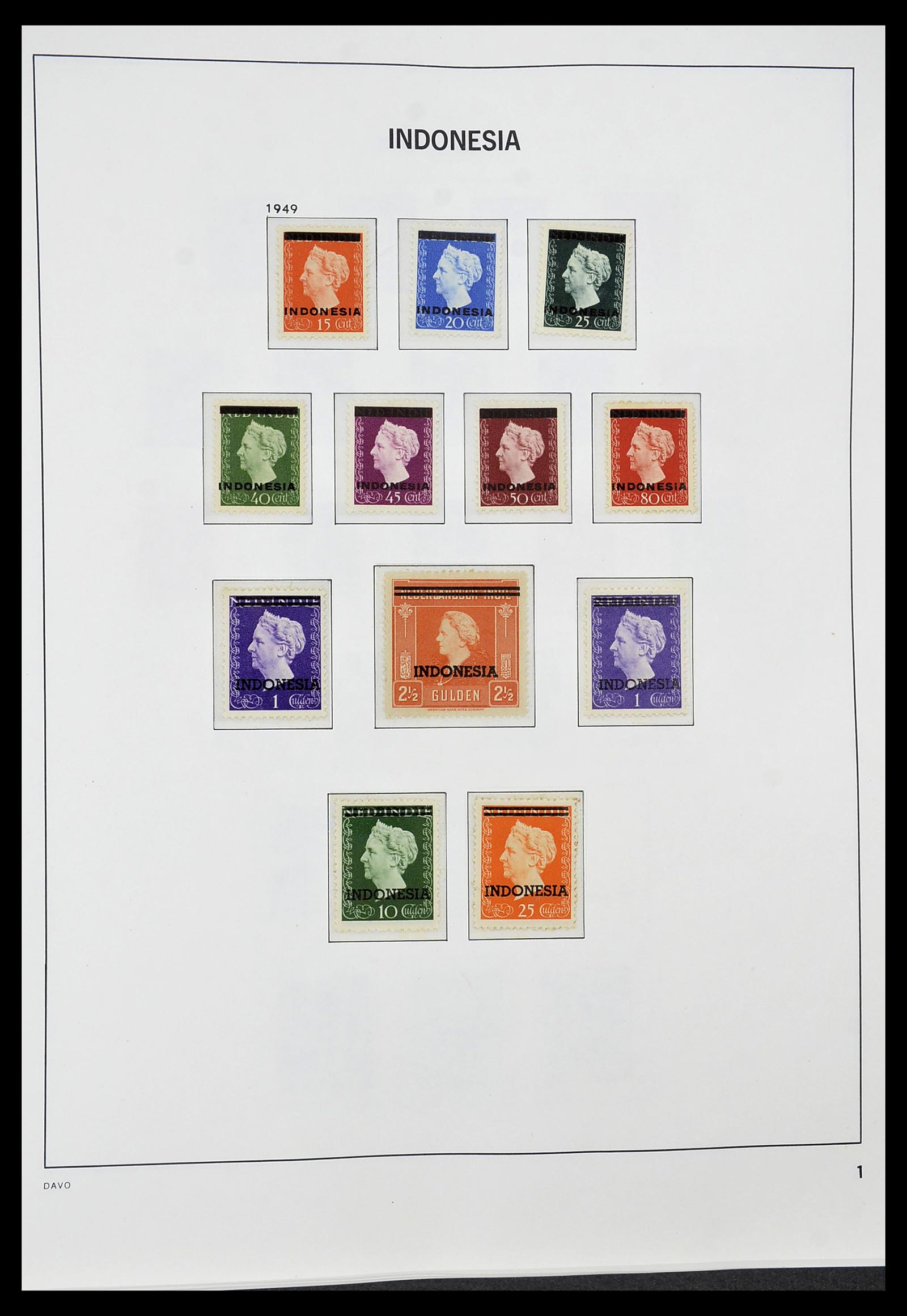 34596 001 - Postzegelverzameling 34596 Indonesië 1949-1991.