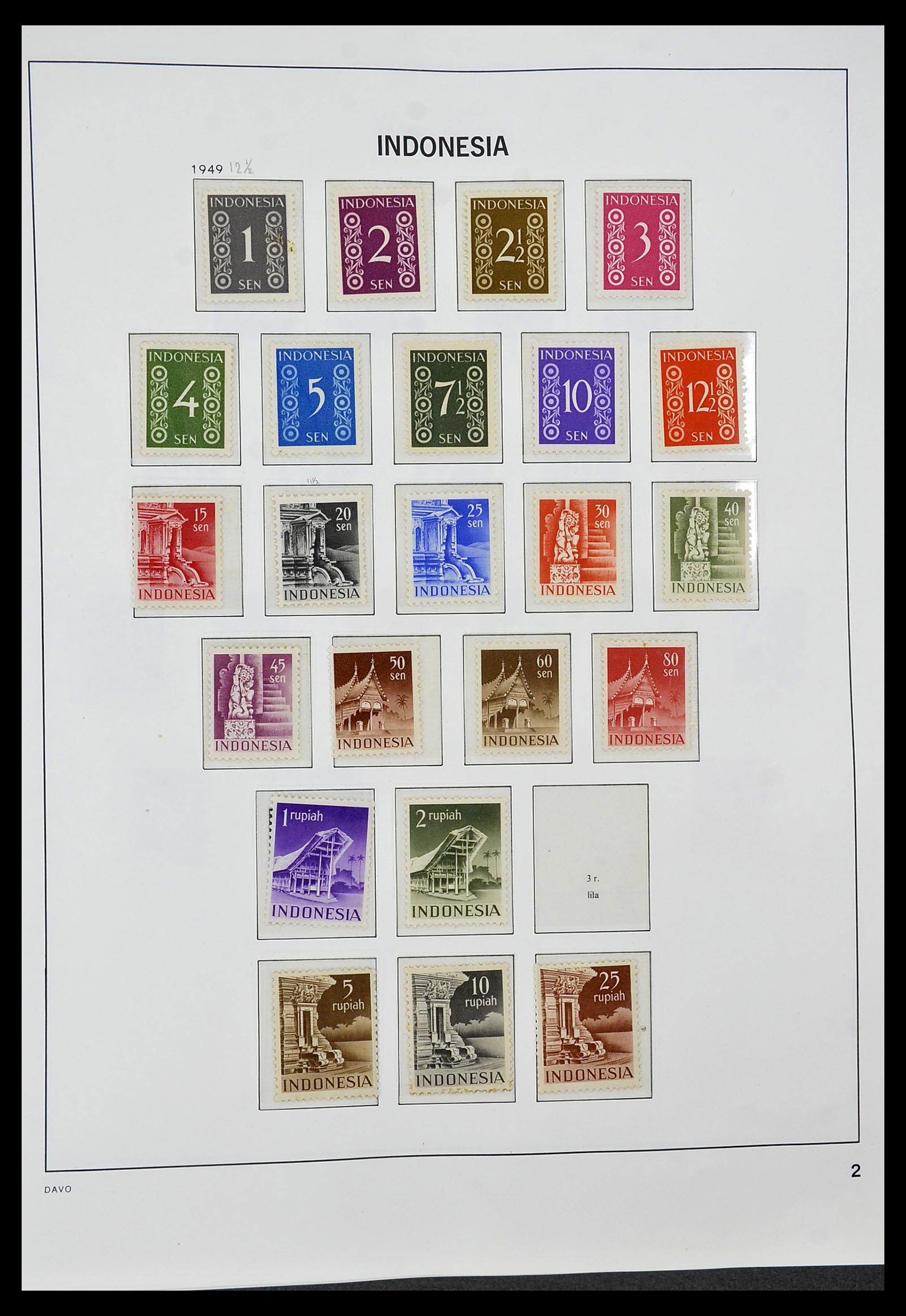 34596 002 - Postzegelverzameling 34596 Indonesië 1949-1991.