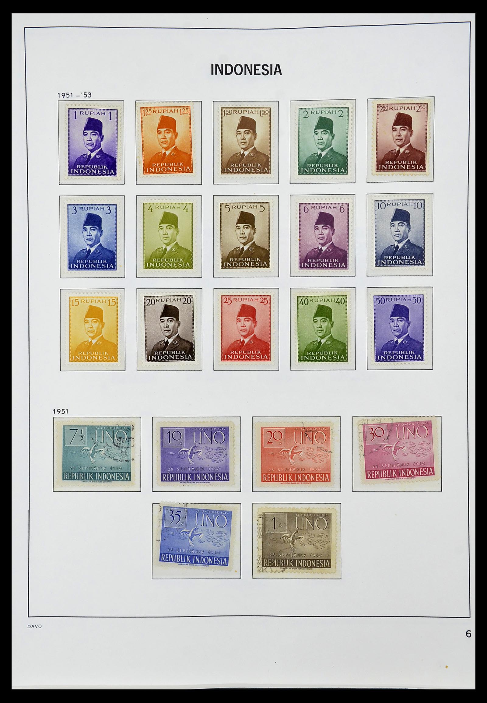 34596 006 - Stamp Collection 34596 Indonesia 1949-1991.