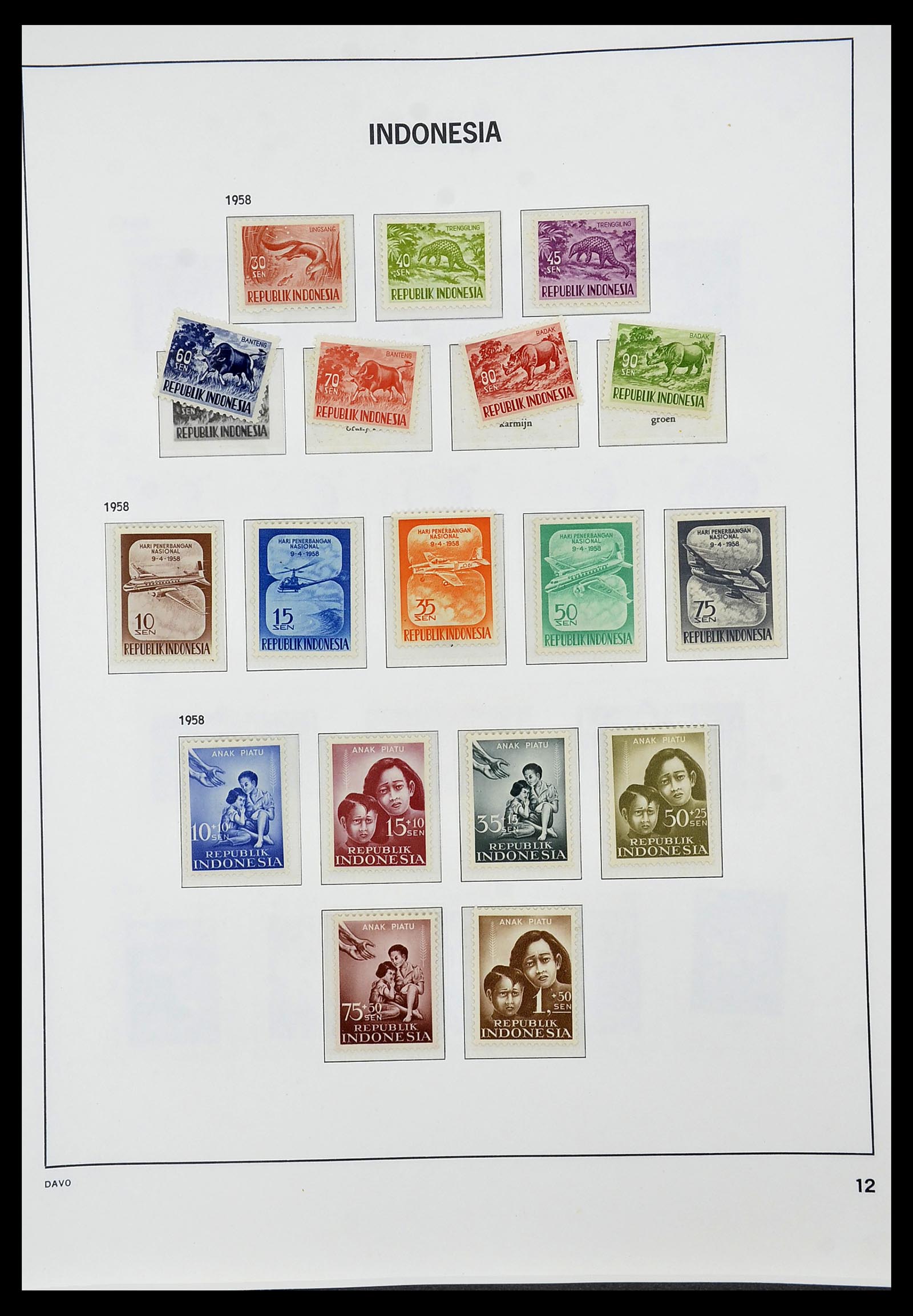 34596 012 - Stamp Collection 34596 Indonesia 1949-1991.