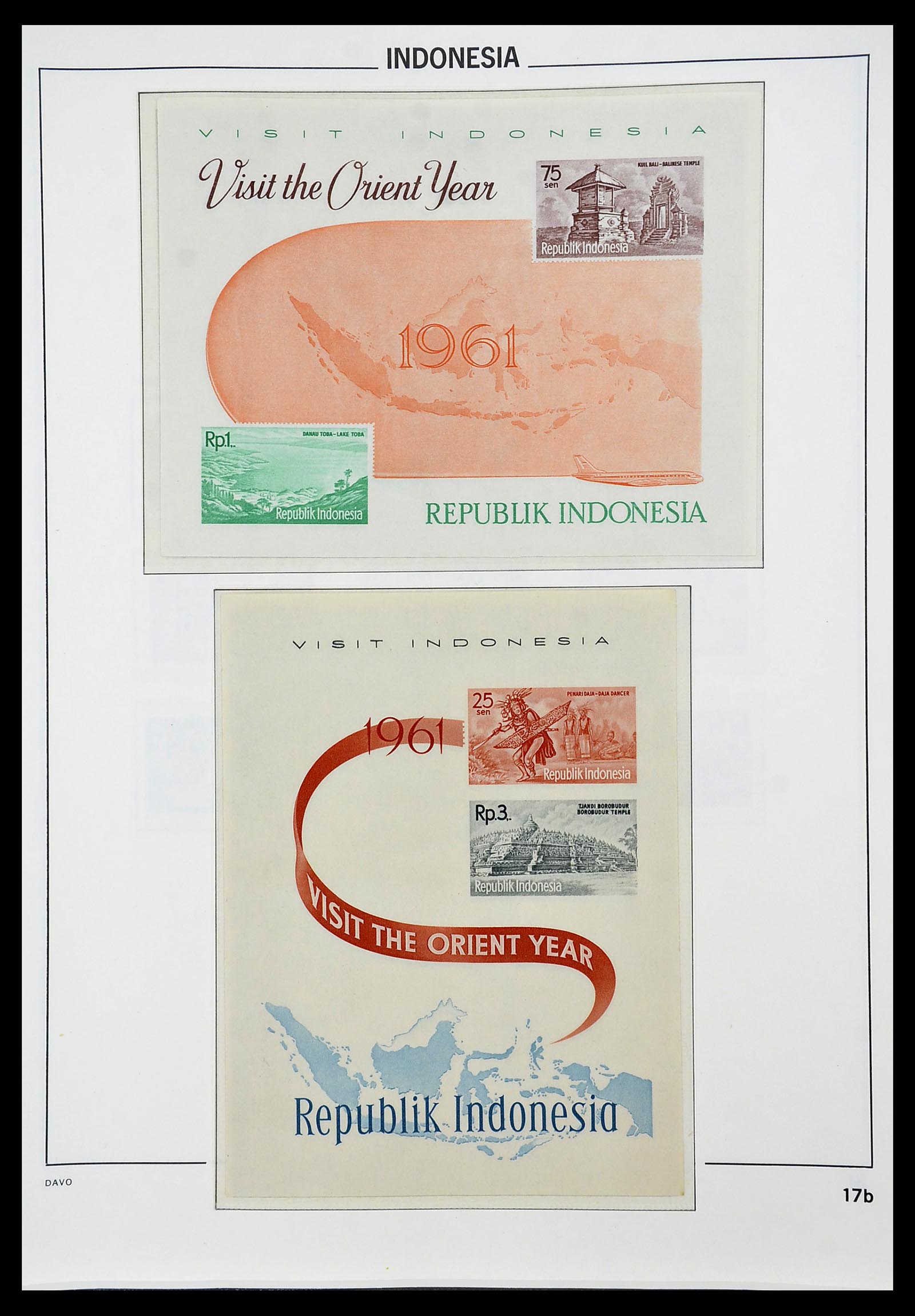 34596 019 - Postzegelverzameling 34596 Indonesië 1949-1991.
