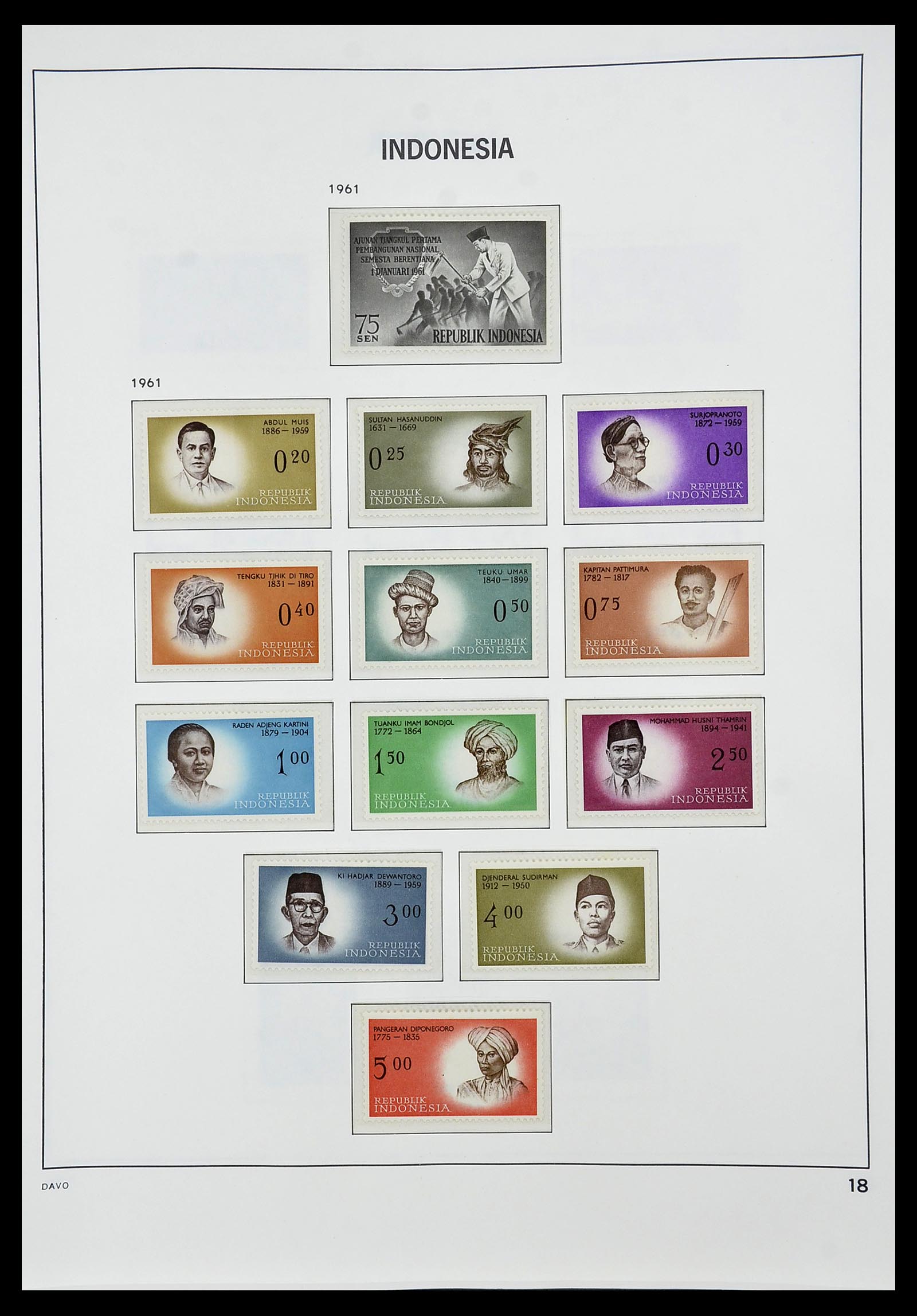 34596 020 - Postzegelverzameling 34596 Indonesië 1949-1991.