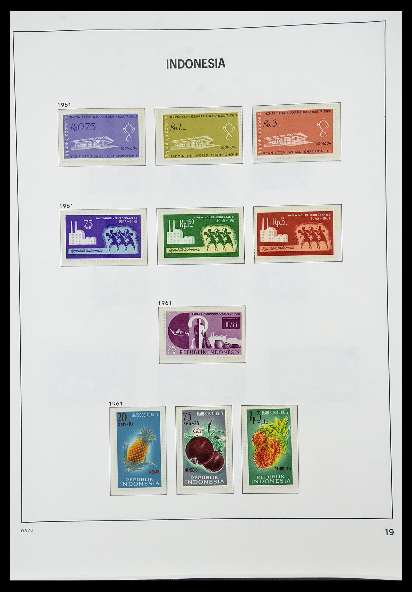34596 021 - Postzegelverzameling 34596 Indonesië 1949-1991.