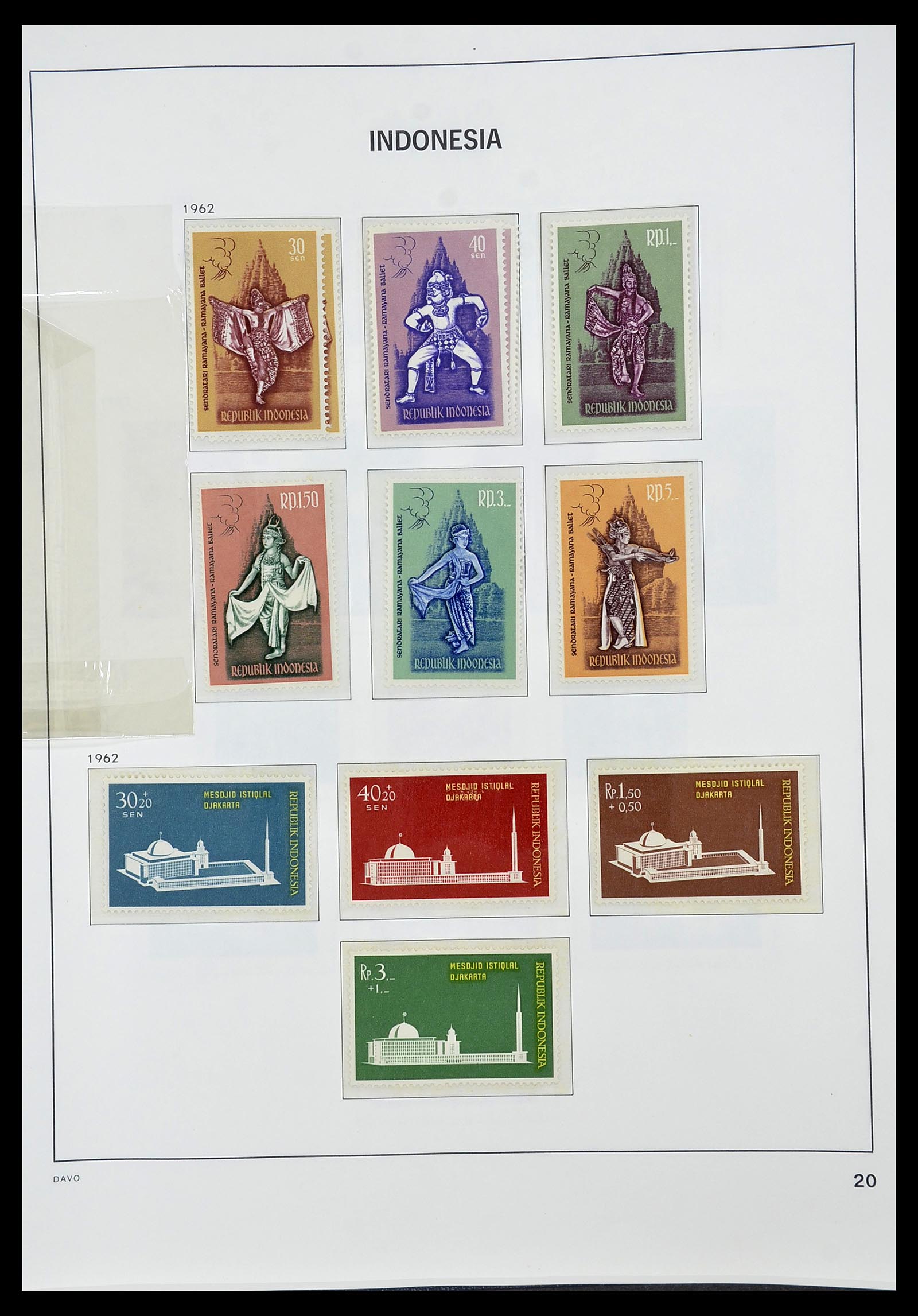 34596 022 - Postzegelverzameling 34596 Indonesië 1949-1991.