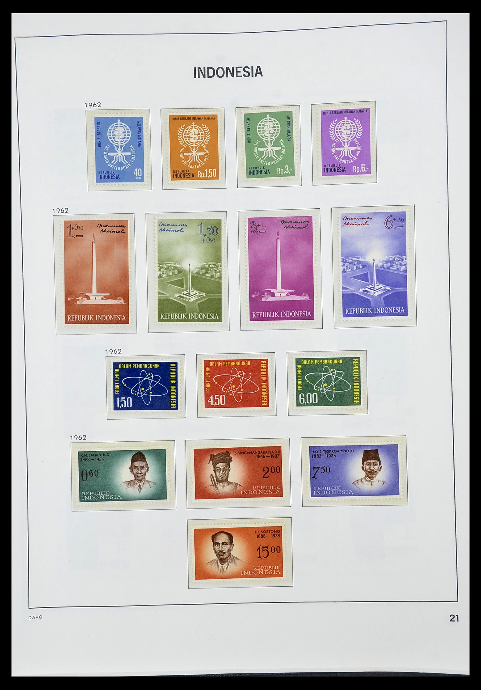 34596 023 - Postzegelverzameling 34596 Indonesië 1949-1991.